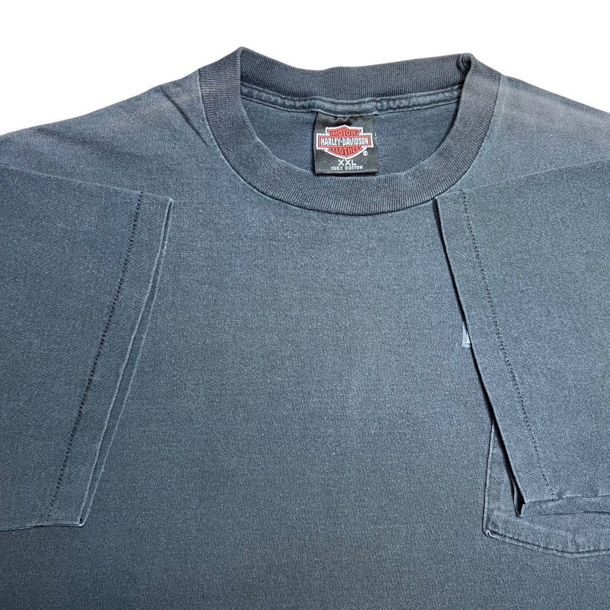 Harley Davidson × Vintage Vtg 1990 Harley Davidson Rocky Mountain Denver Pocket Tee Size US XXL / EU 58 / 5 - 3 Thumbnail