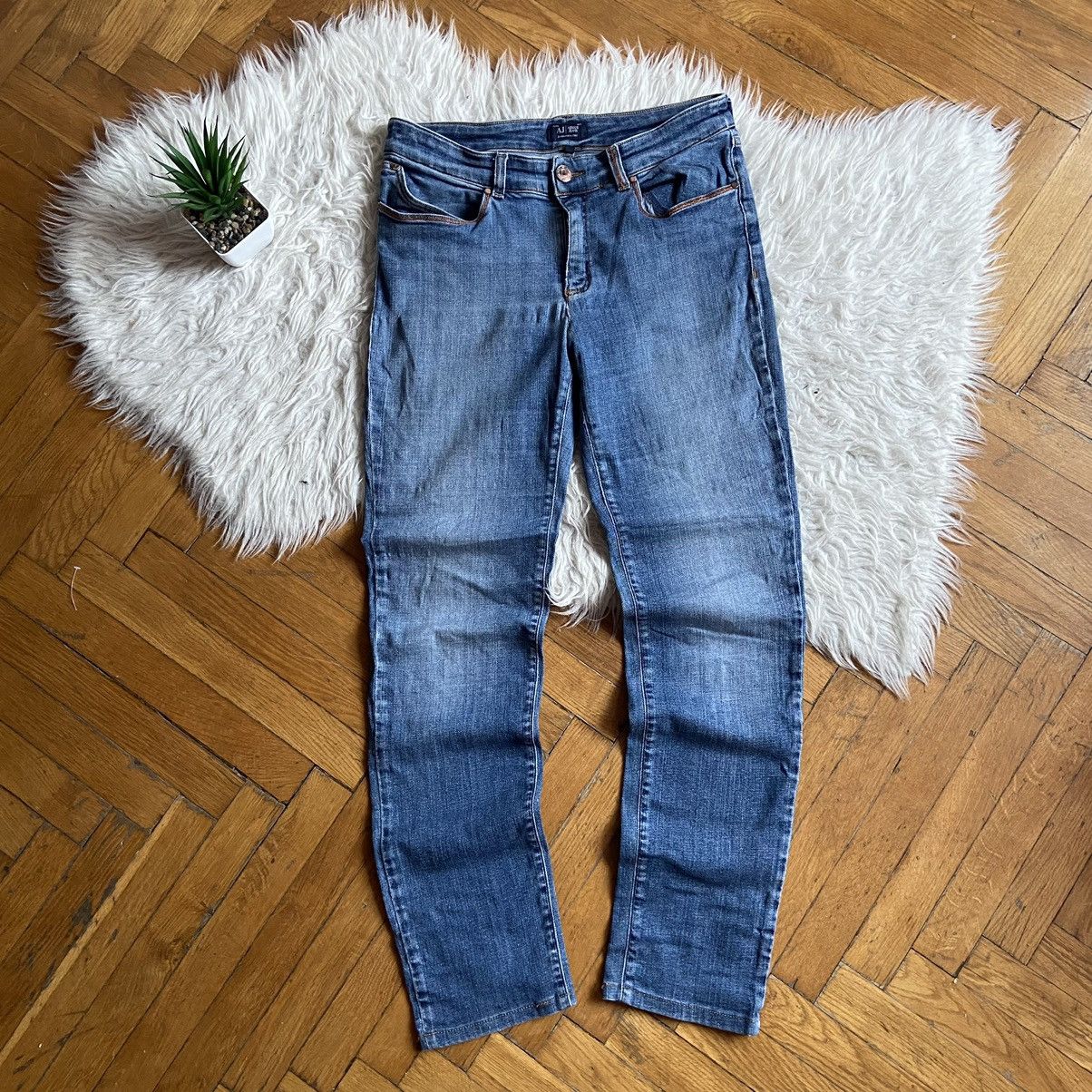 Armani × Giorgio Armani × Vintage 📌 Vintage Armani Jeans 00s Denim Metal Logo Y2k Size US 32 / EU 48 - 7 Thumbnail