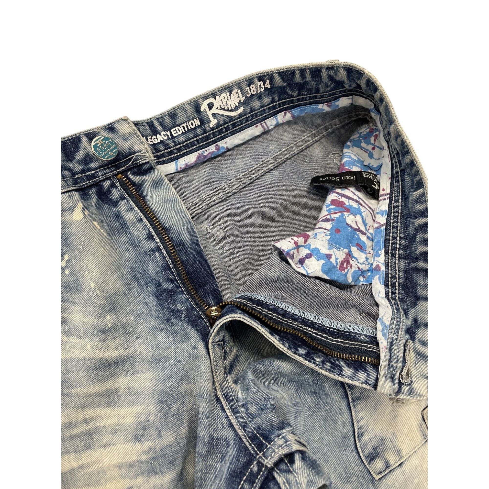 Jordan Craig Jordan Craig Artisan mens blue grunge distressed jeans 38/34 Size US 38 / EU 54 - 7 Thumbnail