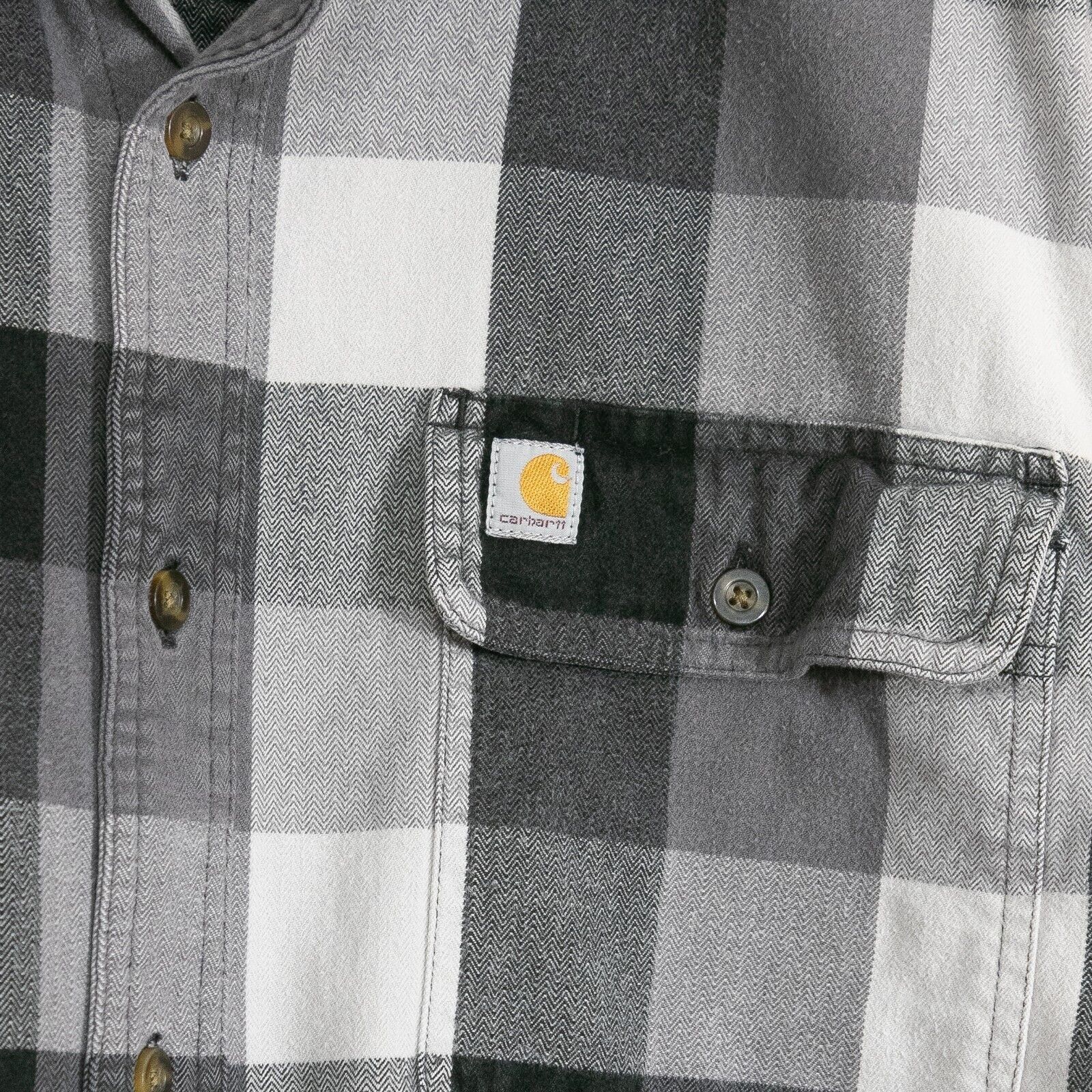 Carhartt Carhartt Plaid Button Up Shirt Large Black Gray Long Sleeve Size US L / EU 52-54 / 3 - 3 Thumbnail