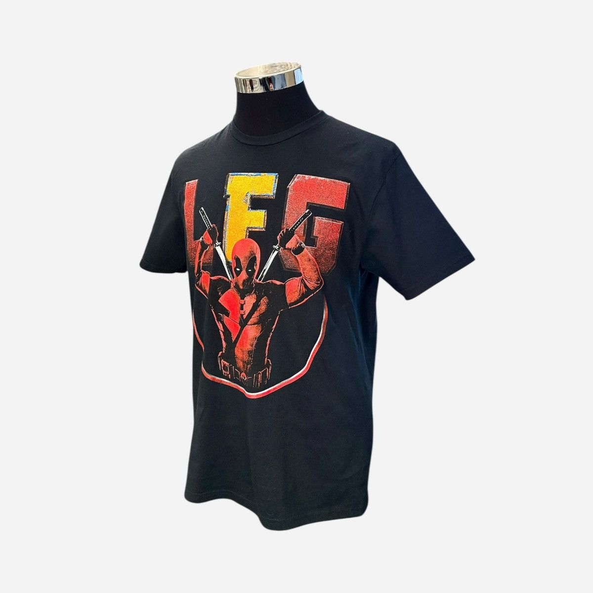 Marvel Comics Marvel Studios Men’s Black Deadpool LFG Graphic T-Shirt Sz M Size US M / EU 48-50 / 2 - 5 Thumbnail