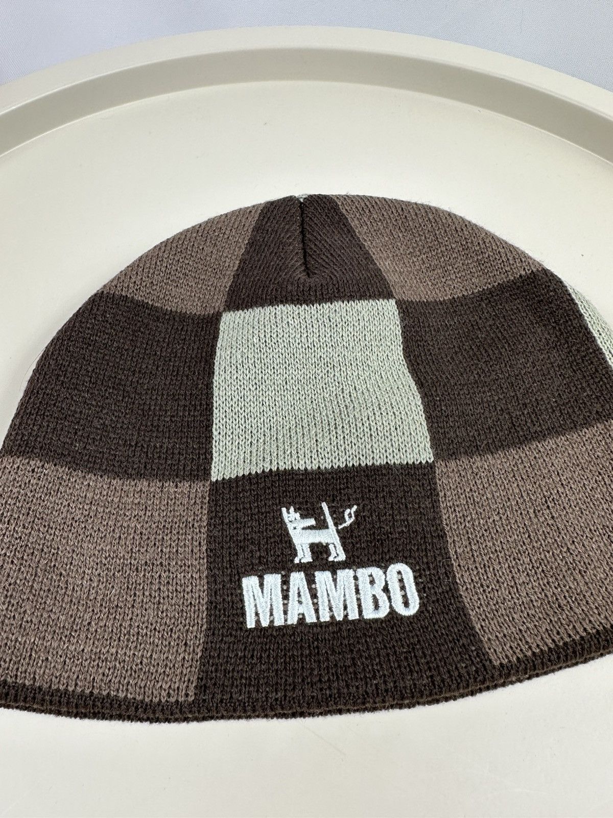Mambo × Vintage Mambo Knitted check hat Size ONE SIZE - 3 Thumbnail