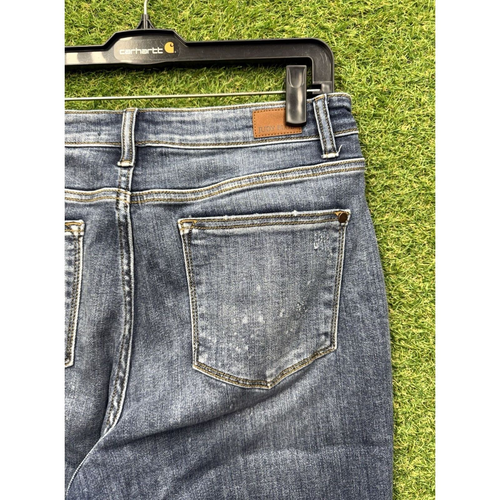 Vintage Judy Blue Jeans Womens 30 Regular Boyfriend Distressed 5-Pocket High Rise Blue Medium Wash JB82346DK Size 30" / US 8 / IT 44 - 7 Thumbnail