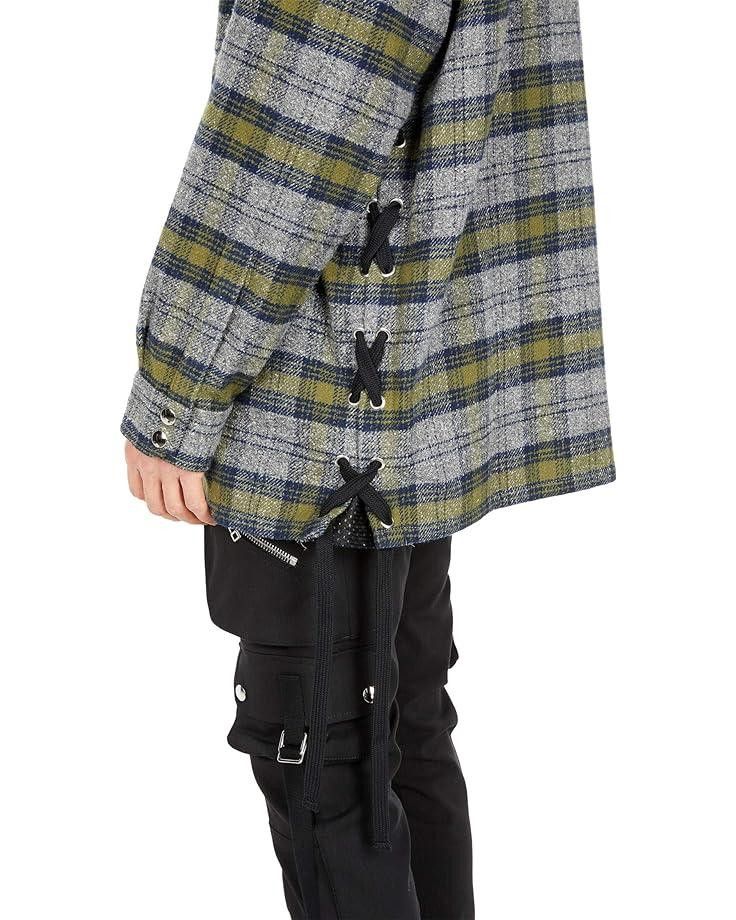 Faith Connexion Faith Connexion** **Gray Laced Tweed Oversized Shirt Jacket Size US XS / EU 42 / 0 - 4 Thumbnail