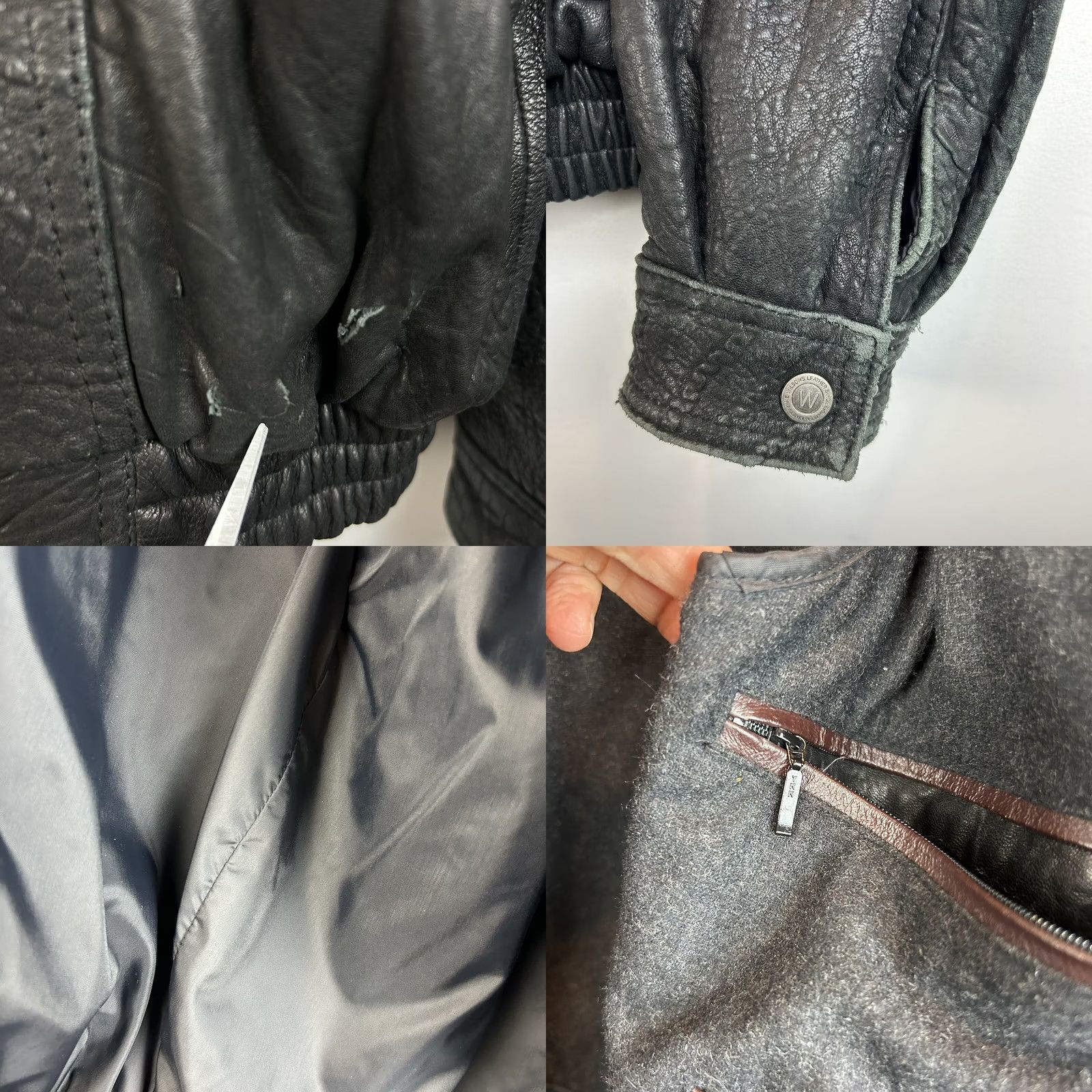 Vintage Vtg Wilsons Leather Bomber Jacket Mens L Leather Biker Style Zip Out Motorcycle Read Size US L / EU 52-54 / 3 - 11 Thumbnail