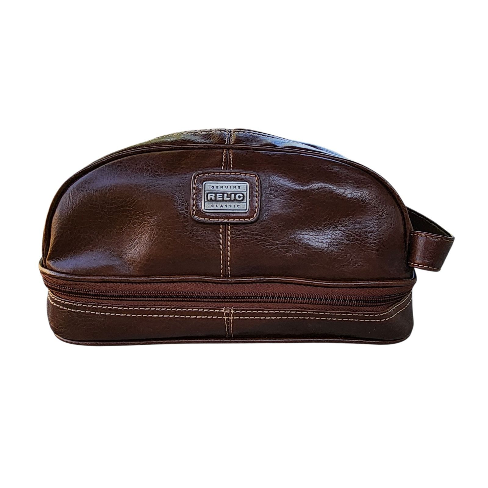 Relic Relic Leather Dual Compartment Toiletry Travel Storage Bag Size ONE SIZE - 10 Thumbnail