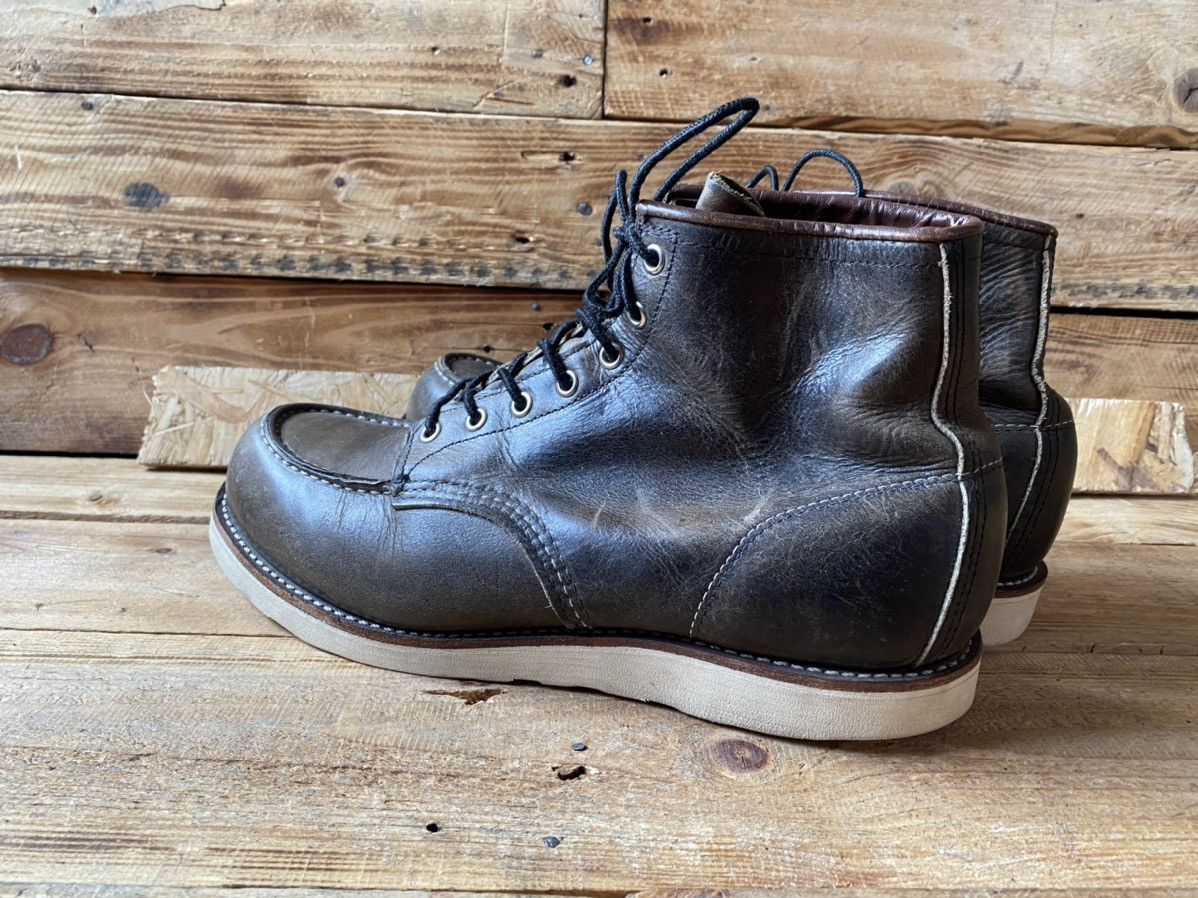 Red Wing Redwing moc-toe charcoal rough leather boots sz12D Size US 12 / EU 45 - 6 Thumbnail