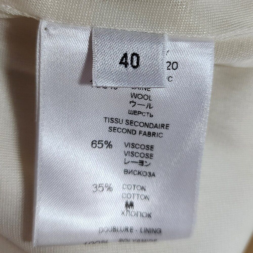 Givenchy Givenchy Ivory Wool Skirt – Size M – Zip Closure – Tailored Size 28" / US 6 / IT 42 - 3 Thumbnail