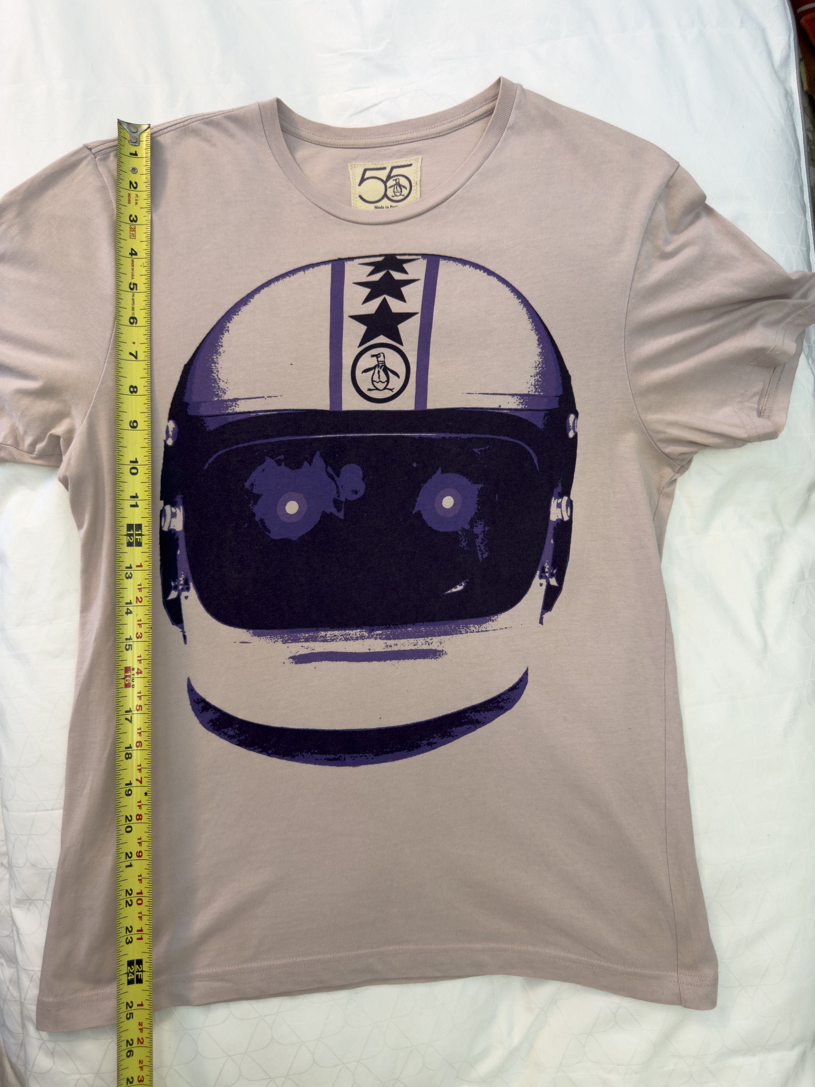 Original Penguin Original Penguin “55” Helmet Graphic T-Shirt Beige Purple Size US M / EU 48-50 / 2 - 7 Thumbnail