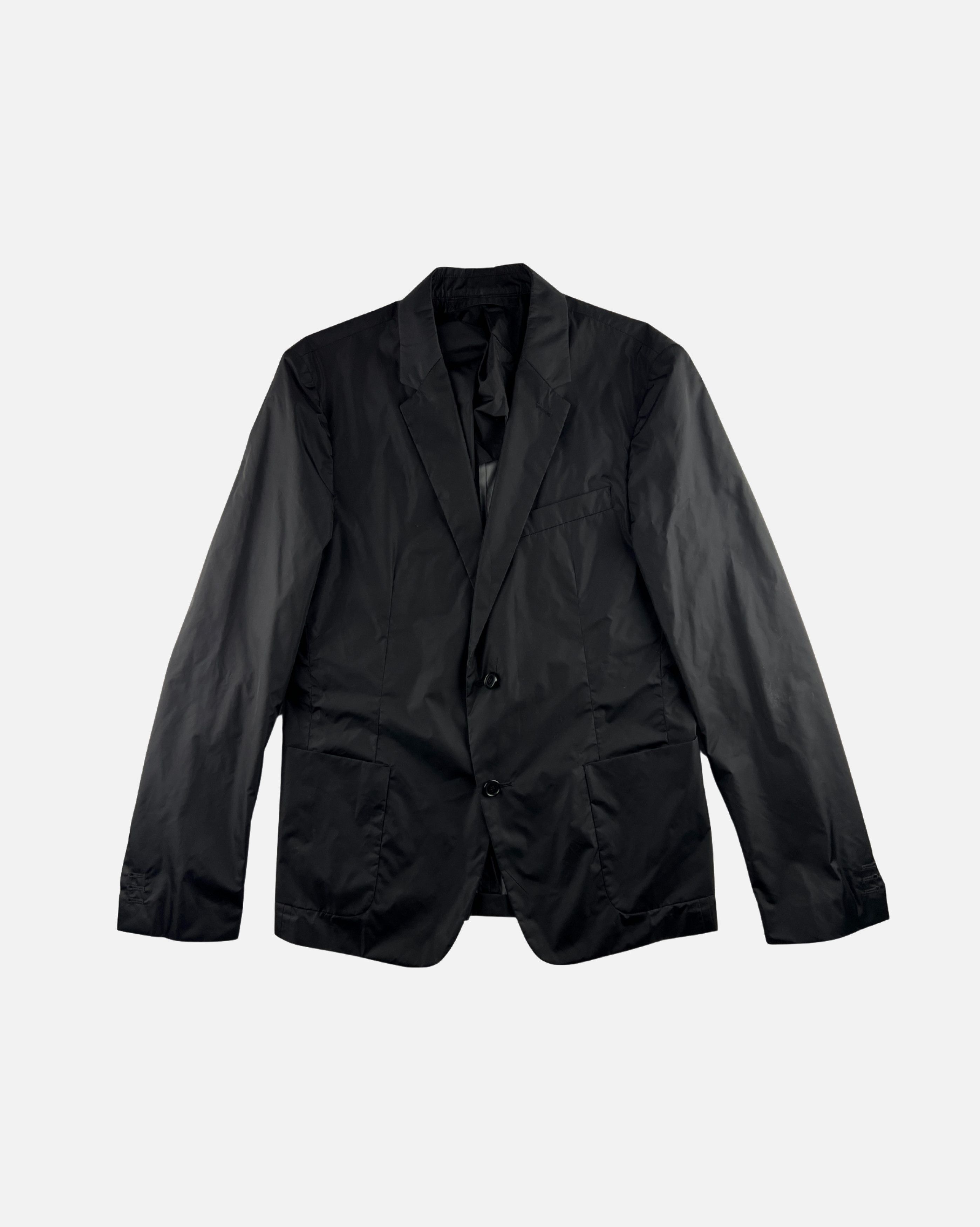 Prada Prada Black Nylon Blazer Size 52S - 1 Thumbnail