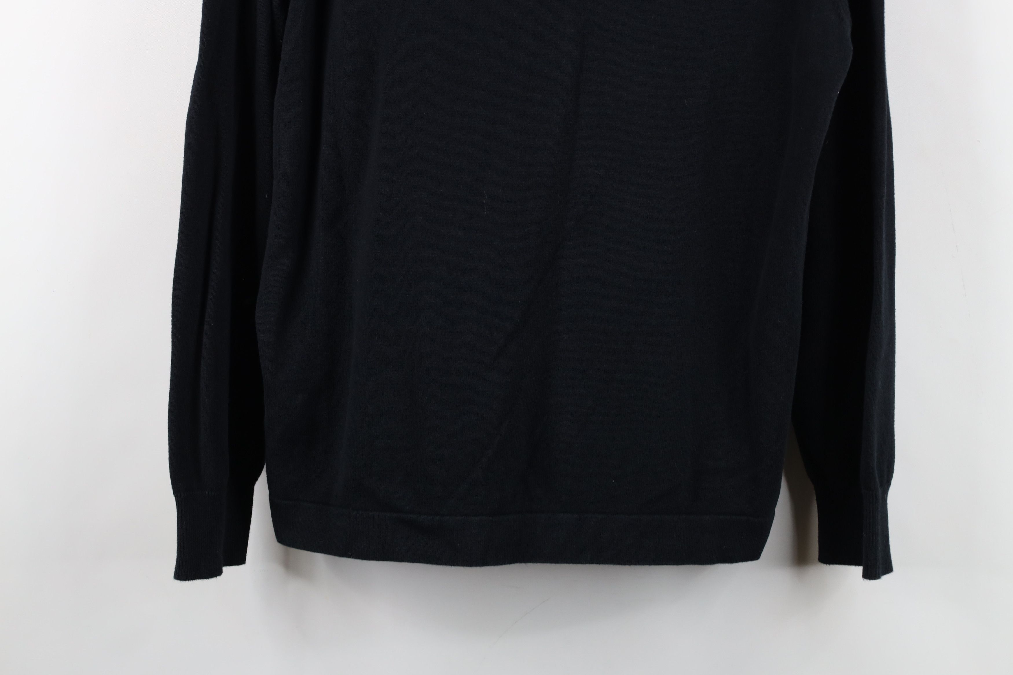 J.Crew J Crew Blank Lightweight Cotton Knit Crewneck Sweater Black Size L / US 10 / IT 46 - 3 Thumbnail