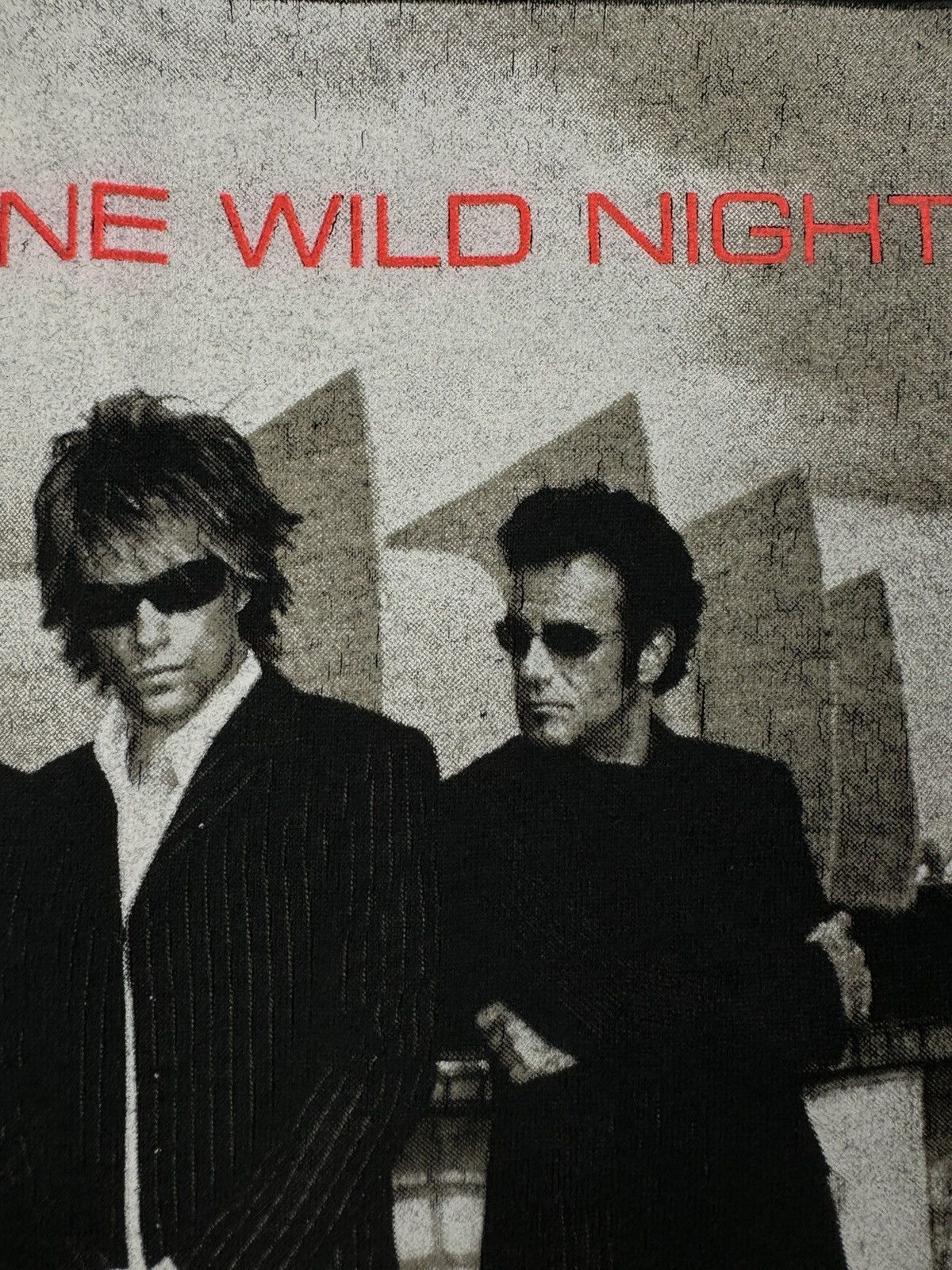 Band Tees 2001 Faded Bon Jovi One Wild Night World Tour T-Shirt Size US L / EU 52-54 / 3 - 5 Thumbnail