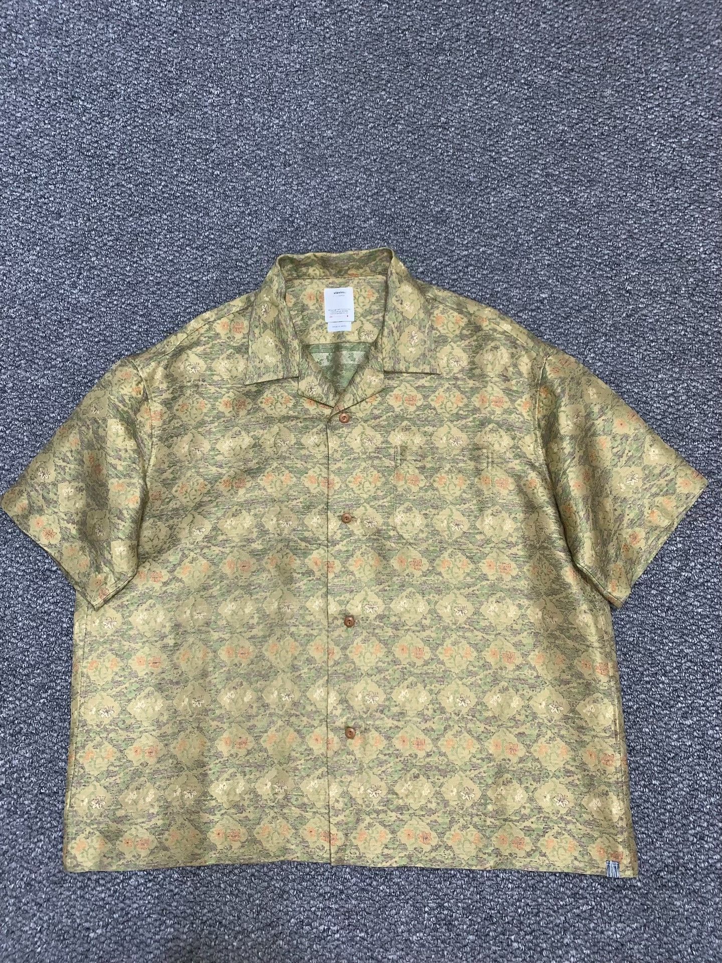 Visvim visvim Copa Yellow-Green Floral Short-Sleeve Shirt Size US XL / EU 56 / 4 - 1 Thumbnail