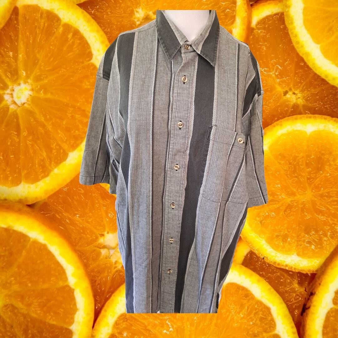 Other Nino Cerruti Sport Striped Button Up Short Sleeve Shirt Size Size US L / EU 52-54 / 3 - 2 Thumbnail