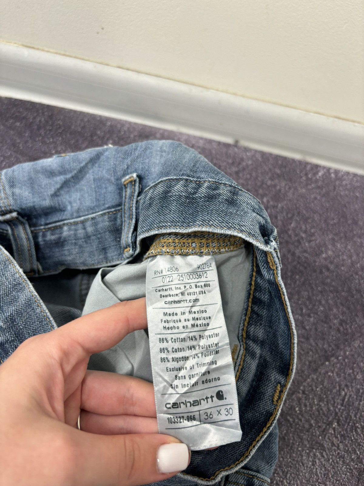 Carhartt Vintage Carhartt Y2K Relaxed Fit Faded Workwear Denim Jeans Size US 36 / EU 52 - 17 Thumbnail