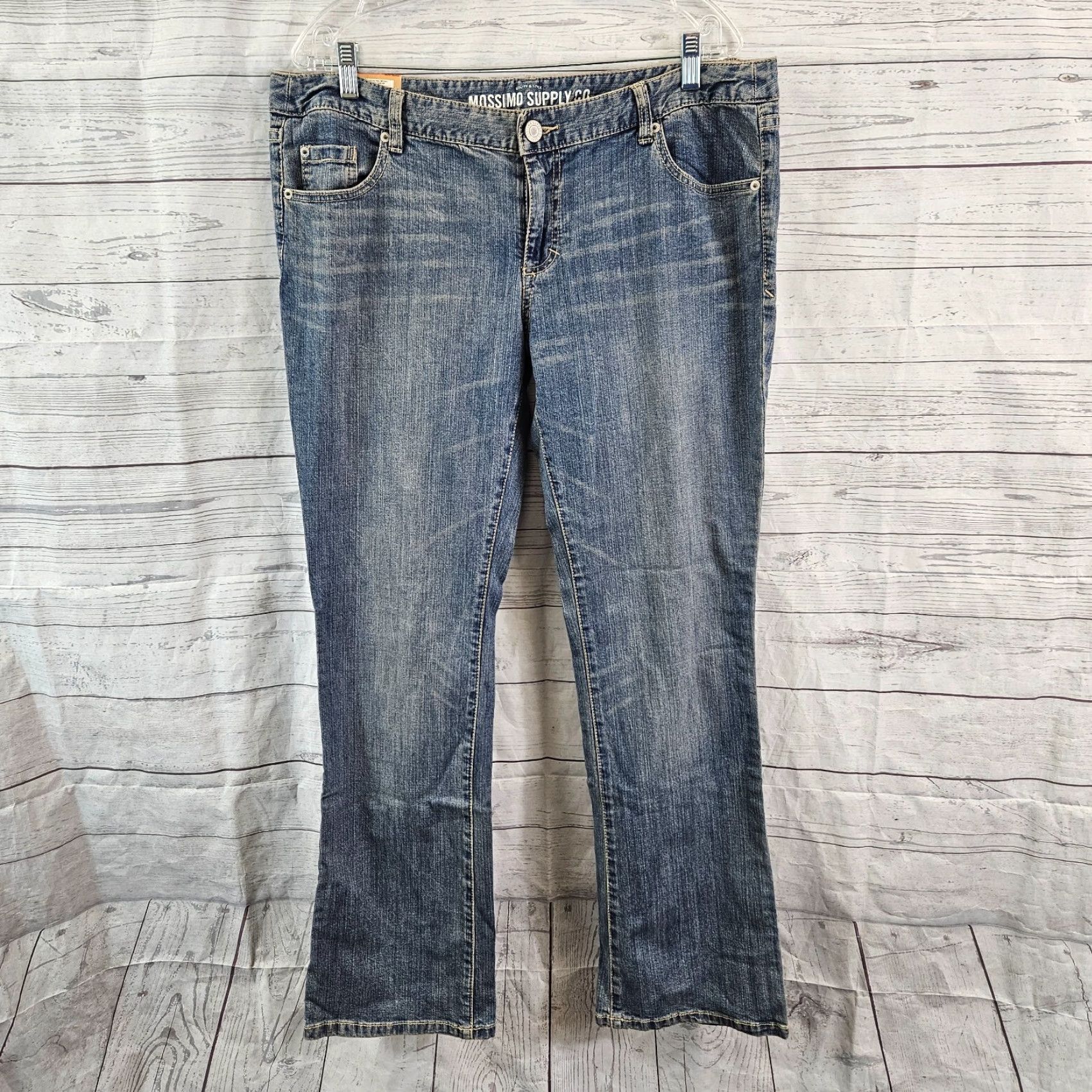 Mossimo Mossimo Womens Bootcut Jeans Sz 17R Blue Medium Wash Mid Rise Jeans Size 38" / US 16 / IT 52 - 2 Thumbnail