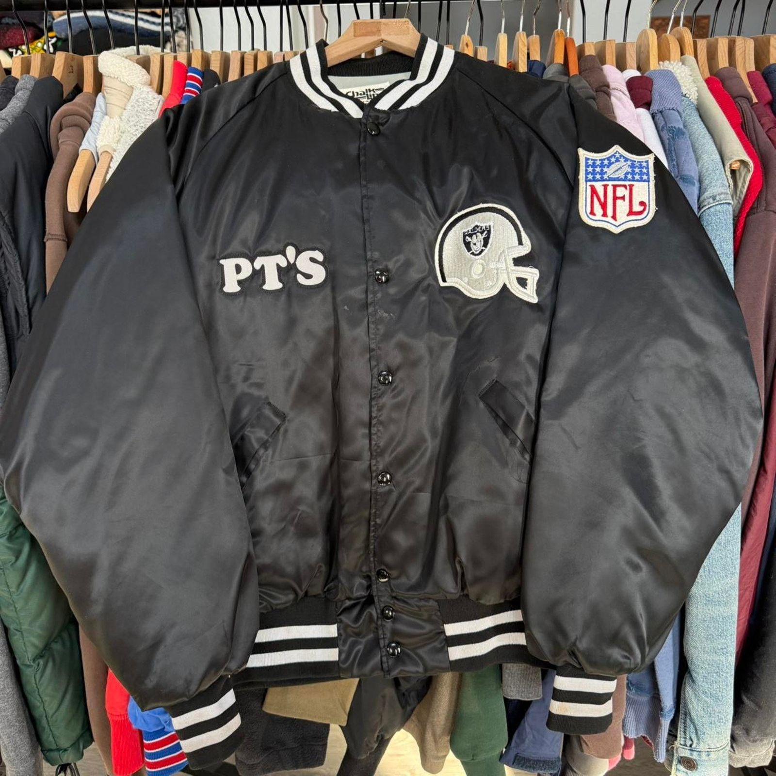 Chalk Line Vintage 90s Raiders Chalk Line Satin Style Jacket Size US XL / EU 56 / 4 - 3 Thumbnail