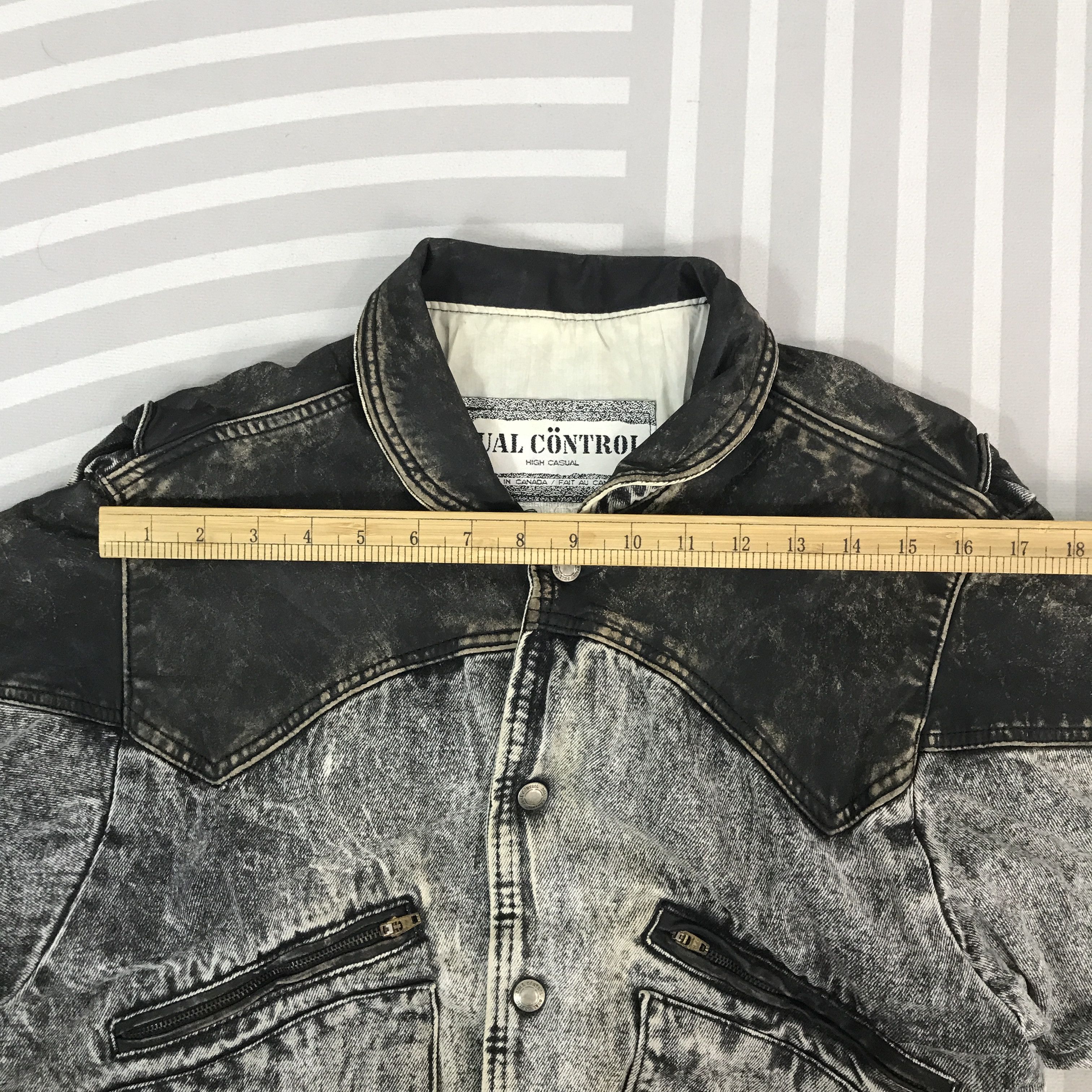 Vintage Vintage Dual Control Denim Leather Jacket Size US M / EU 48-50 / 2 - 5 Thumbnail