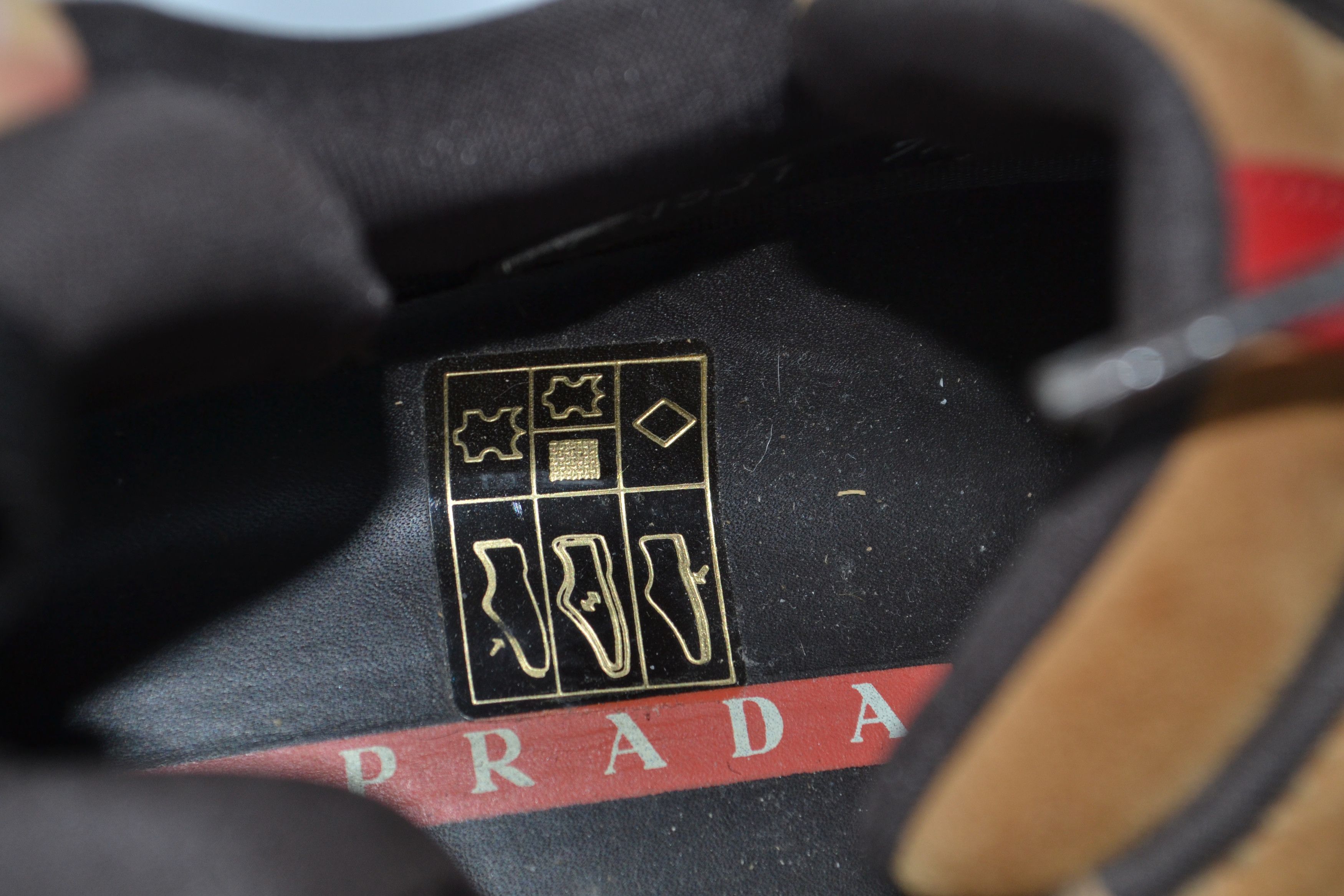 Prada 🔴 PRADA Boots Hiking Toe Suede Mustard Vibram 1999 Red Tab Size US 8 / EU 41 - 9 Thumbnail