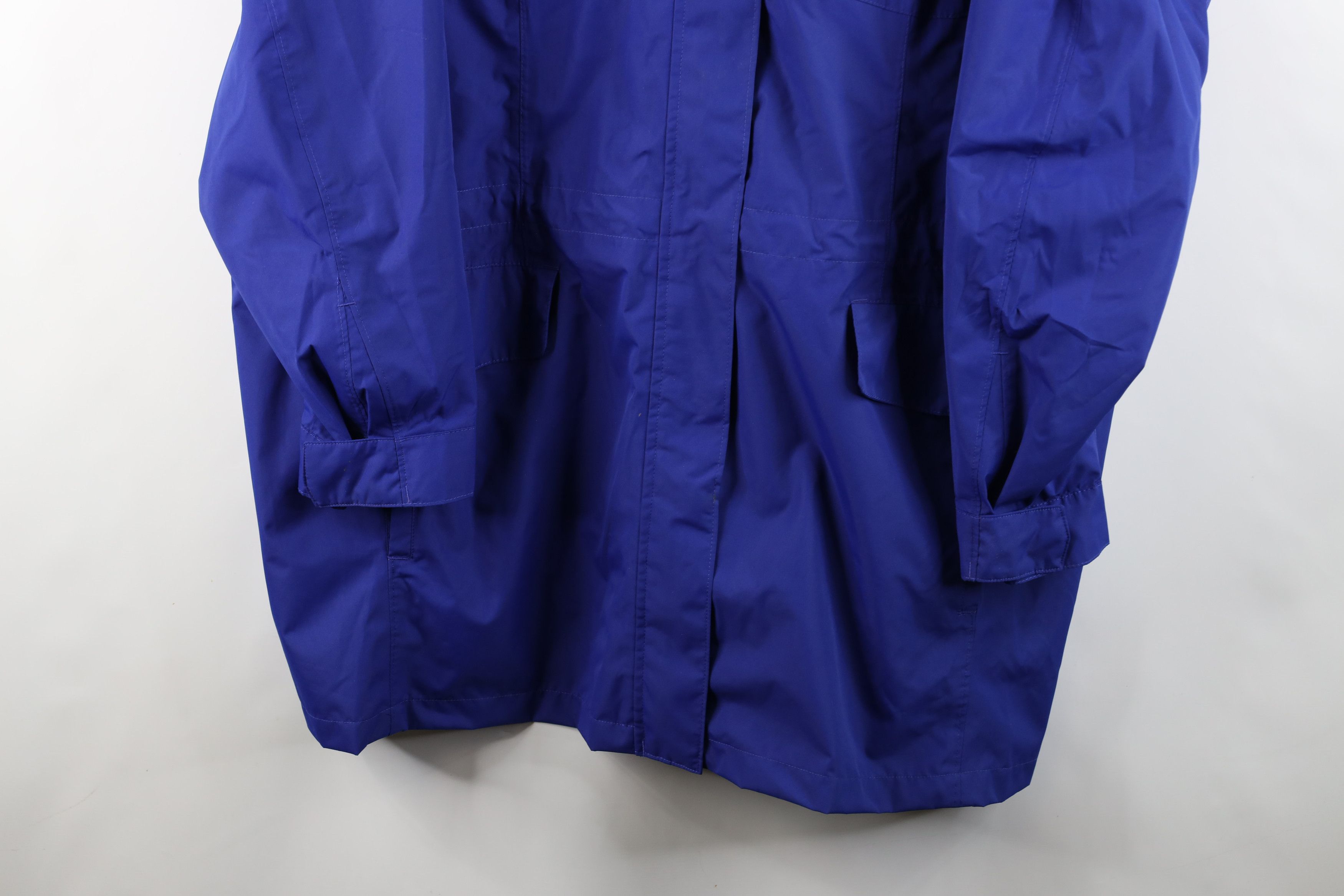 Lands' End × Vintage Vintage Lands End Hooded Full Zip Rain Parka Jacket Blue Size 3XL / US 20-22 - 3 Thumbnail