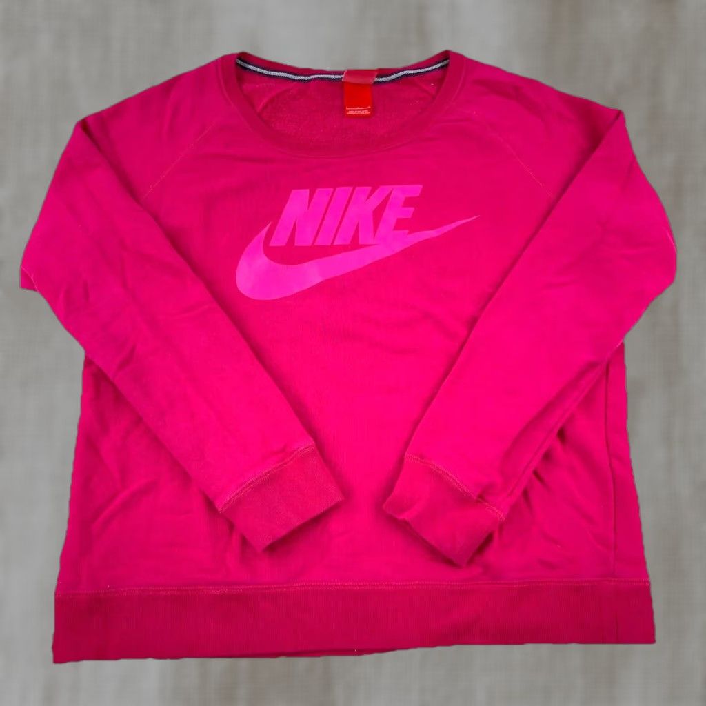 Nike VINTAGE Nike Sweatshirt Shirt Women L Pink Round Neck Logo Swoosh 90s Mens? Size L / US 10 / IT 46 - 1 Thumbnail