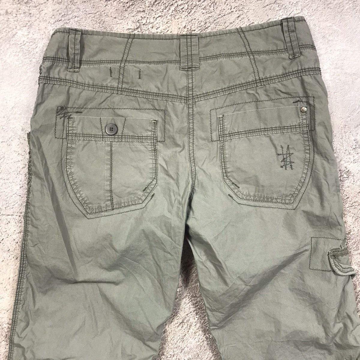 Vintage Vintage Y2K Baggy Cargo Pants Distressed Tactical Grunge 29 Size 29" - 6 Thumbnail
