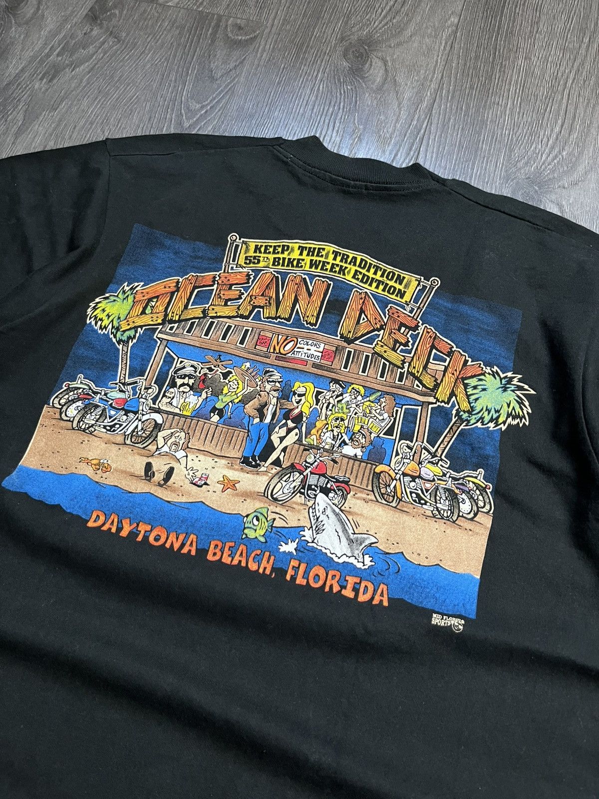 Fruit Of The Loom 1996 Daytona Bike Week Ocean Deck Pocket Tee Single Stitch L Size US L / EU 52-54 / 3 - 1 Thumbnail