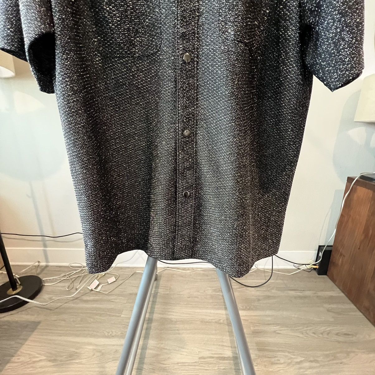 Supreme Short Sleeve Lurex Shirt (Fall/Winter 2022) - Black Size US L / EU 52-54 / 3 - 4 Thumbnail