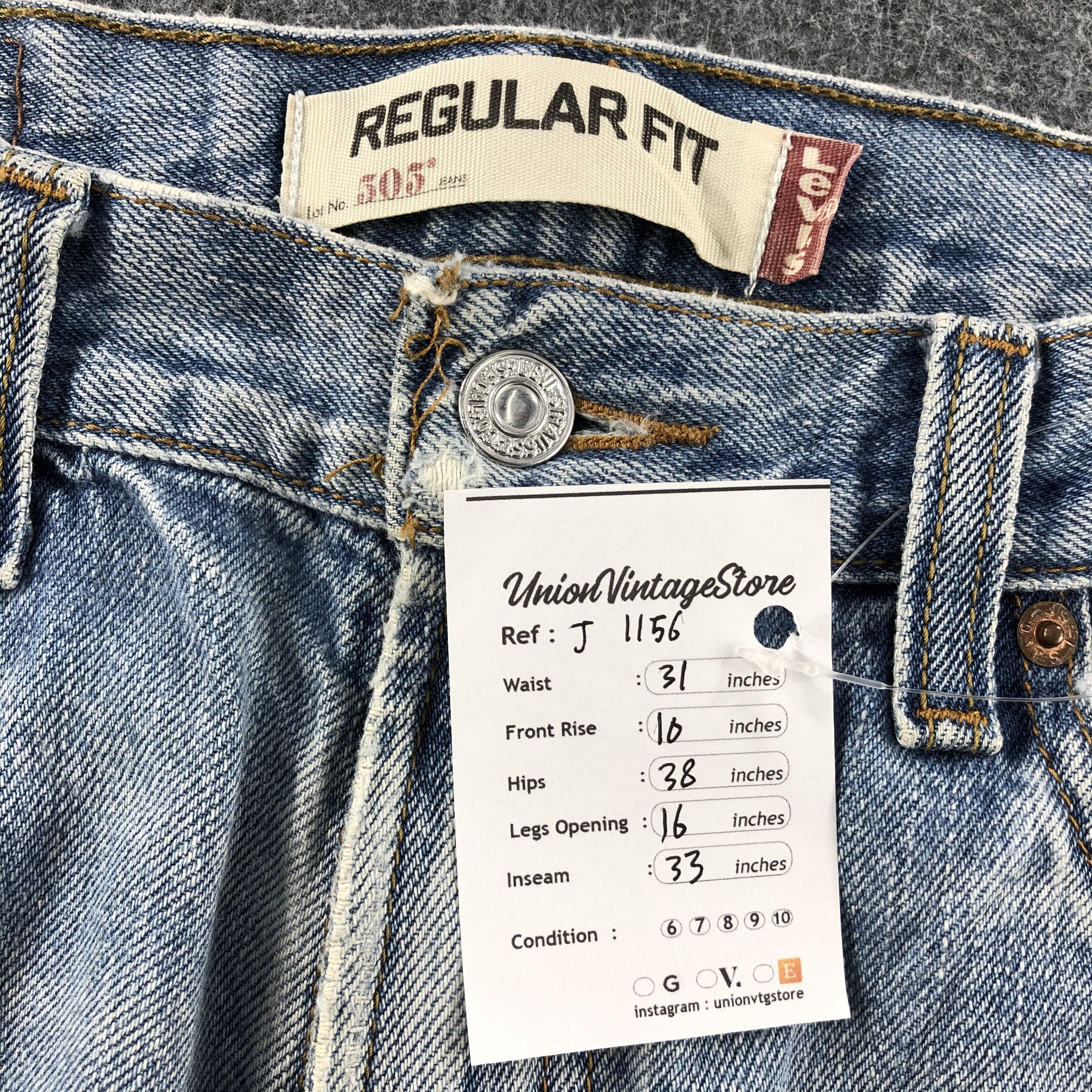 Levi's Light Wash Vintage Levis 505 Jeans-J1156 Size US 30 / EU 46 - 12 Thumbnail