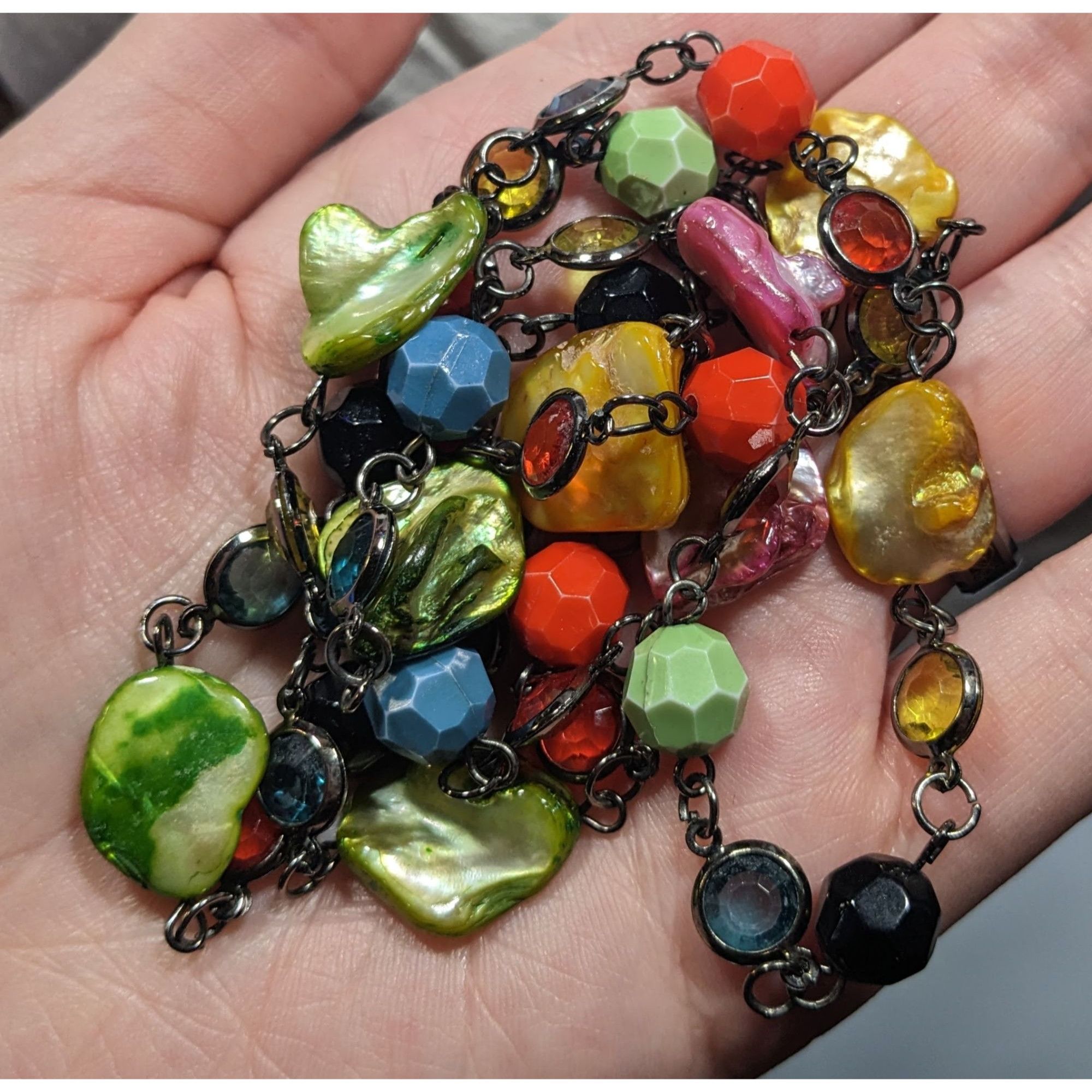 Other Candycore Rainbow Shell And Gem Beaded Necklace Size ONE SIZE - 3 Thumbnail