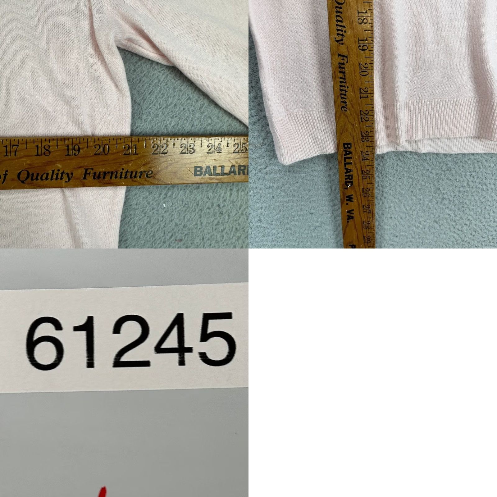 Vintage Karen Scott Womens XL Light Pink Lux Mock Knit Pullover Sweater Long Sleeve NEW Size XL / US 12-14 / IT 48-50 - 8 Thumbnail