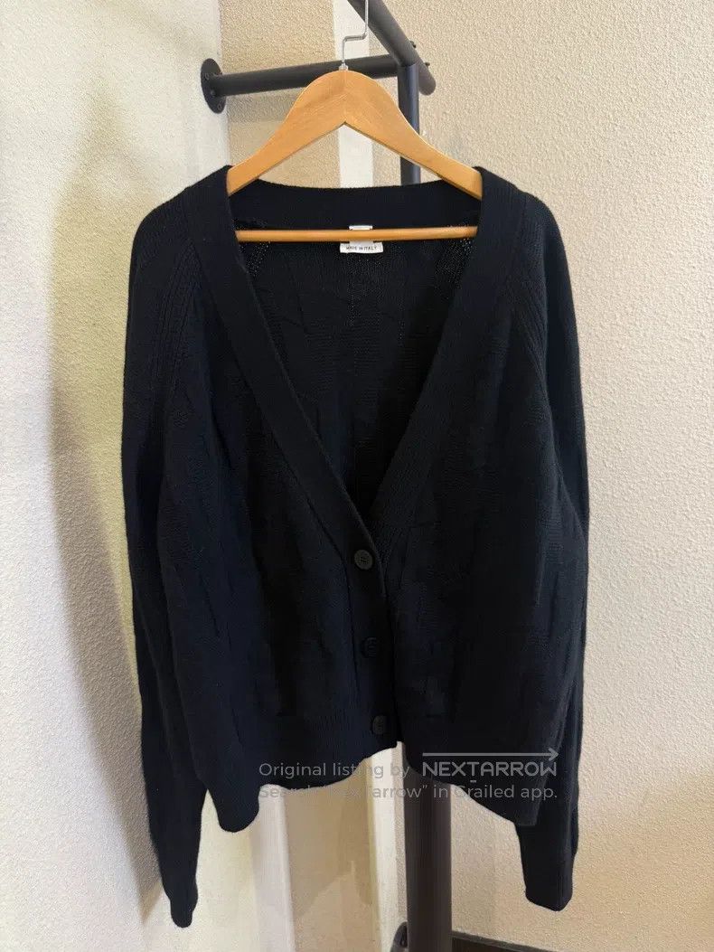 Hermes Hermes Black Knit Open Cardigan, 100% Wool, Classic Style Size S / US 4 / IT 40 - 1 Thumbnail