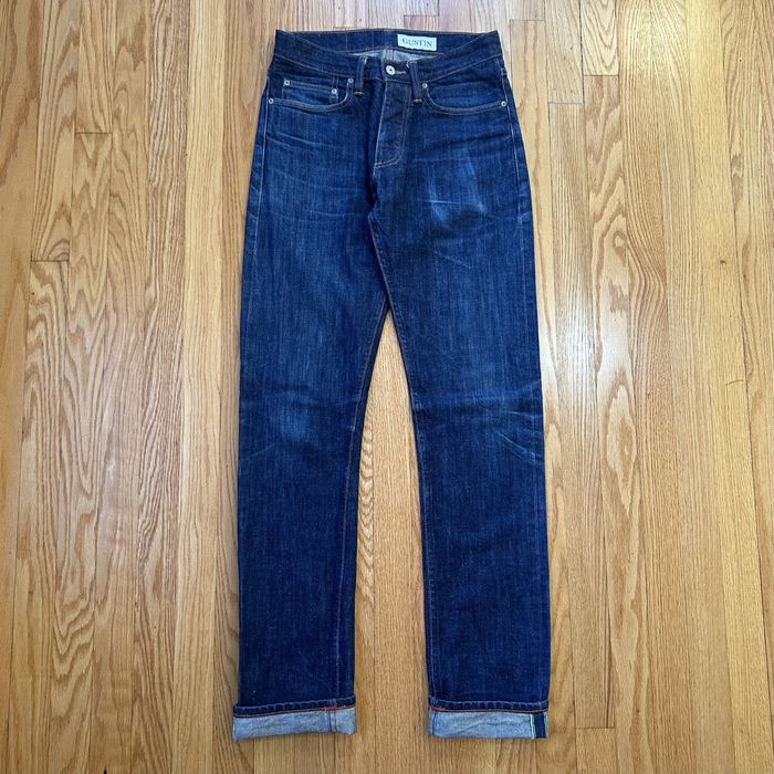 Gustin Gustin Jeans 30x34 Slim Selvedge Denim Raw Straight USA | Grailed