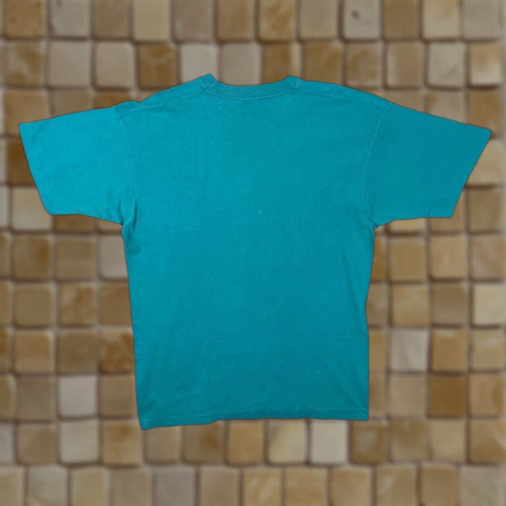 Fruit Of The Loom VINTAGE Virginia Beach "Virginia" Souvenir Distressed Graphic Single Stitch T-Shirt Mens L Teal Green Size US L / EU 52-54 / 3 - 1 Thumbnail