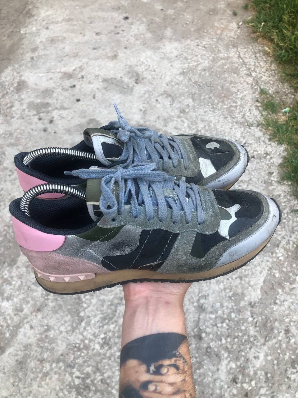 Valentino × Vintage VERY RARE VALENTINO GARAVANI CAMOUFLAGE ROCKRUNNER FASHION Size US 6.5 / EU 39-40 - 2 Thumbnail
