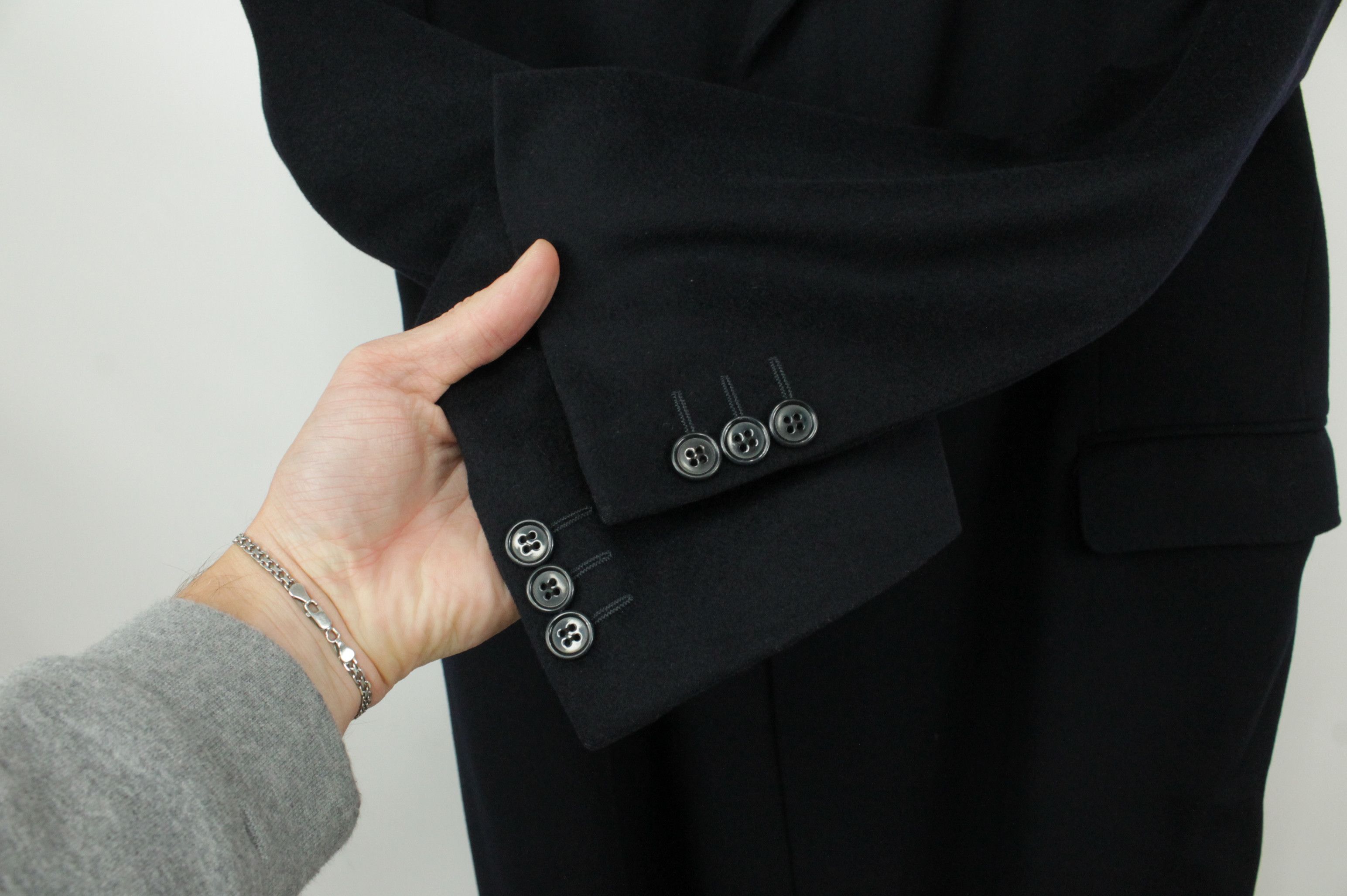 Loro Piana Vintage Bongenie Grieder Loro Piana Pure Lana Navy Overcoat Size US XL / EU 56 / 4 - 3 Thumbnail