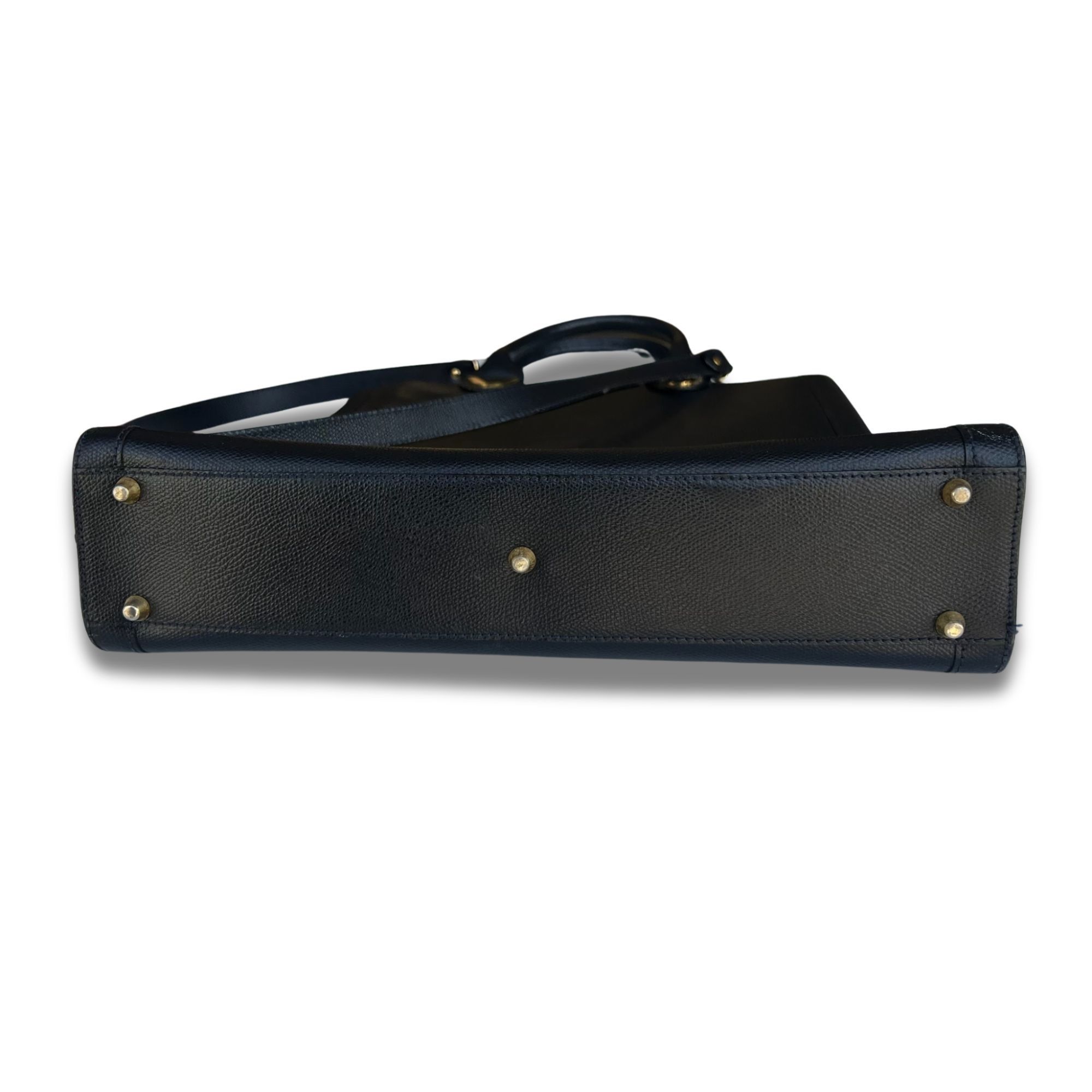 Other Lederer Black Leather Office Tote Bag With Gold-Tone Hardwar Size ONE SIZE - 9 Thumbnail