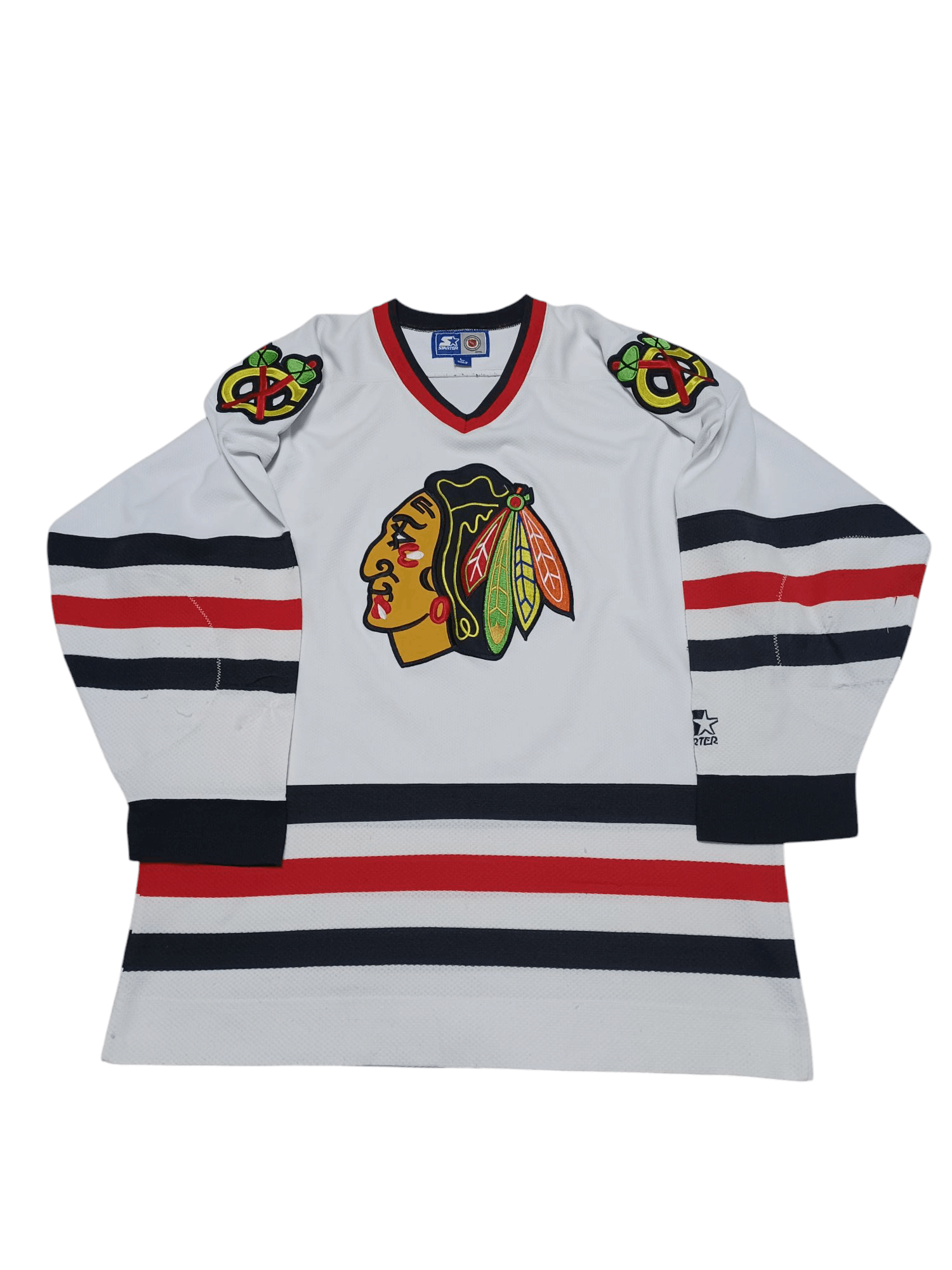 Starter CHICAGO BLACKHAWKS NHL STARTER VINTAGE MADE IN KOREA JERSEY Size US L / EU 52-54 / 3 - 1 Thumbnail