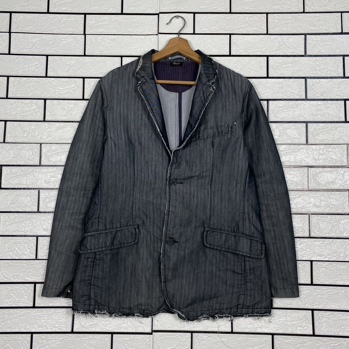 Japanese Brand 📌Vintage Hickory Chore Striped Jacket Otarie Issey Miyake Size US L / EU 52-54 / 3 - 2 Thumbnail