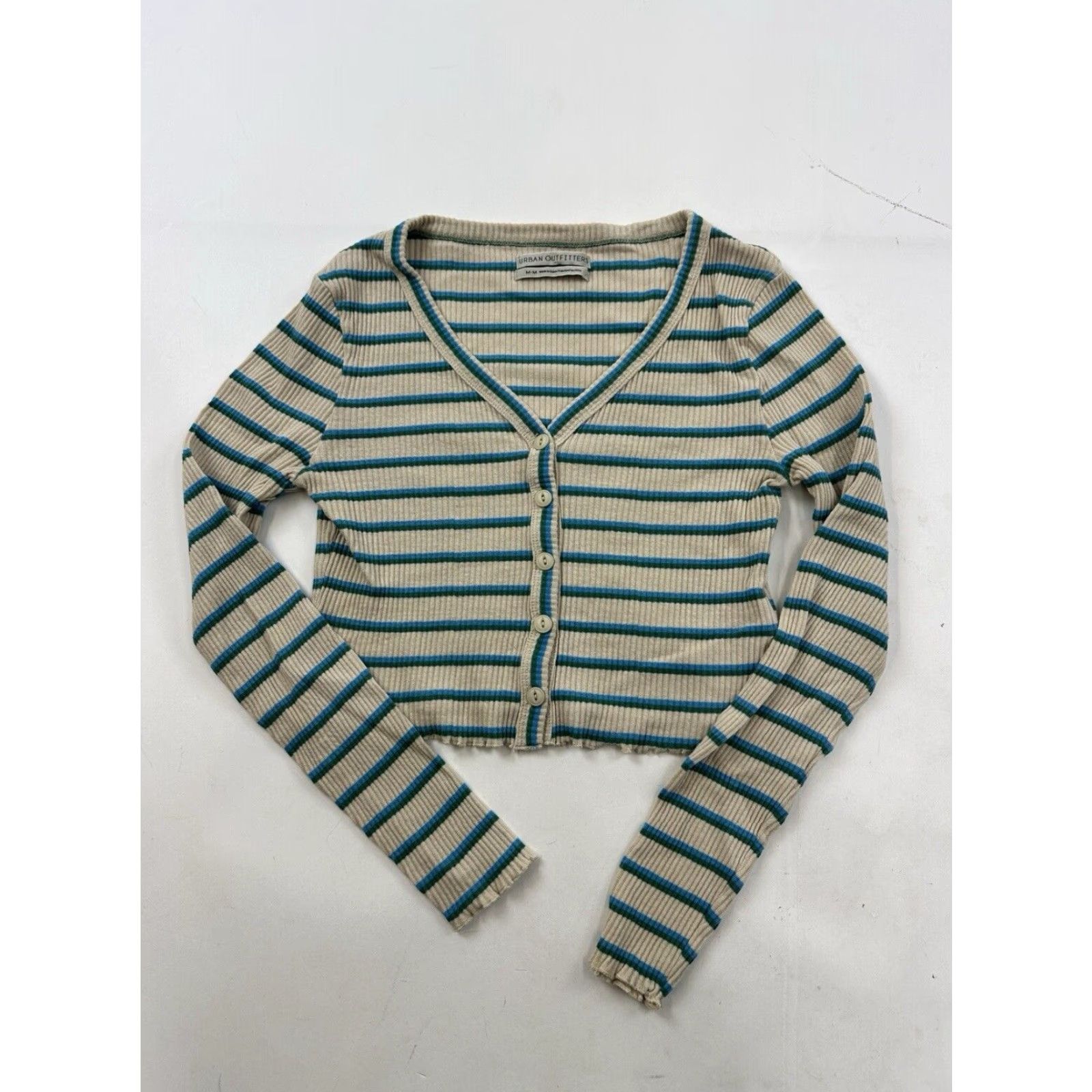 Urban Outfitters Urban Outfitters Shirt Womens Medium Striped Long Sleeve Button Up Front Size M / US 6-8 / IT 42-44 - 2 Thumbnail