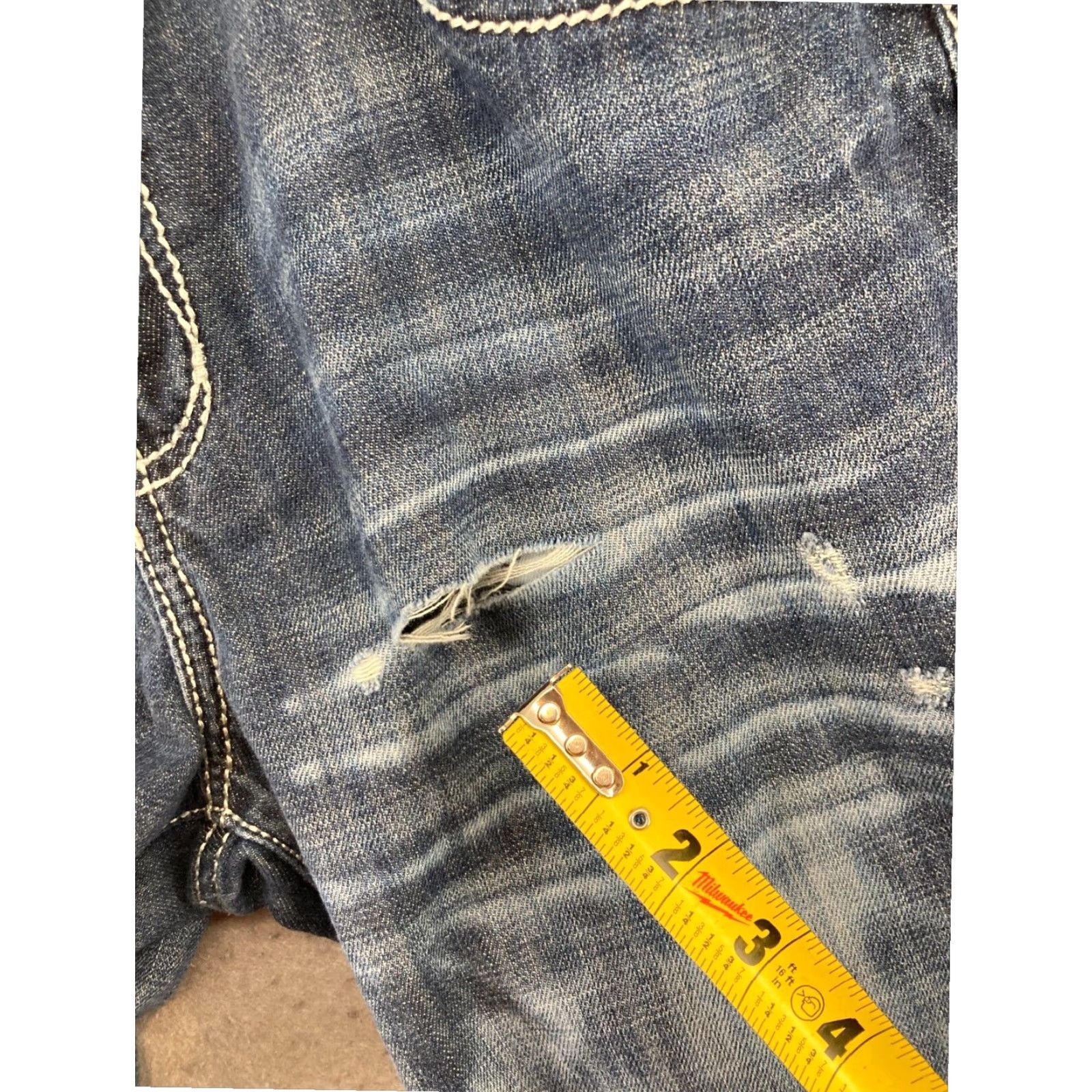 Vintage Mens Rock Republic Rebellion Jeans 33x32 Button Pocket Thick Stitch Size US 33 - 4 Thumbnail