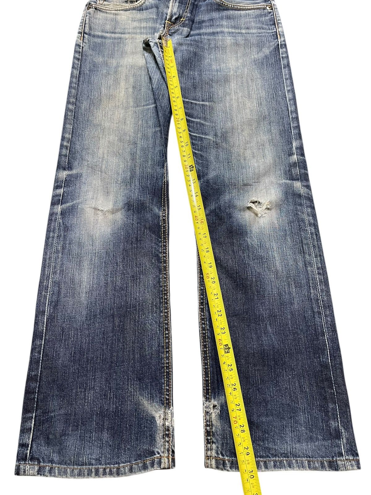 Vintage 90s Edwin Japan 502 Faded Wash Distress Jeans
