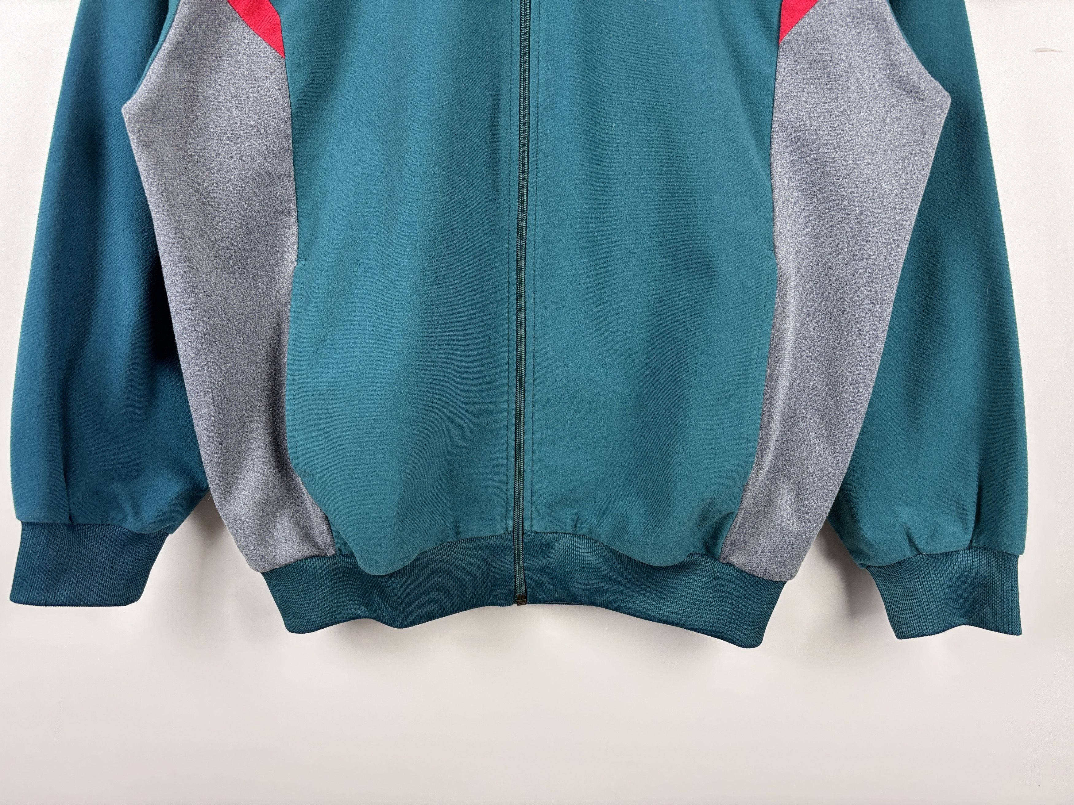 Adidas × Vintage Vintage 90s Adidas Track Zip Jacket Green Gray Mens Size M Size US M / EU 48-50 / 2 - 3 Thumbnail
