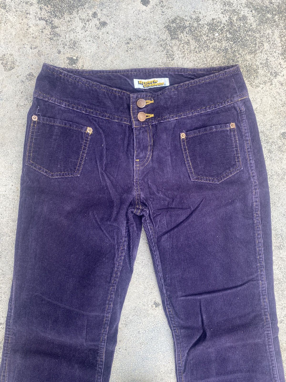 Designer × Hysteric Glamour × Japanese Brand Flare Hysteric Glamour Corduroy Low Rise Bush Pants Size US 27 - 4 Thumbnail