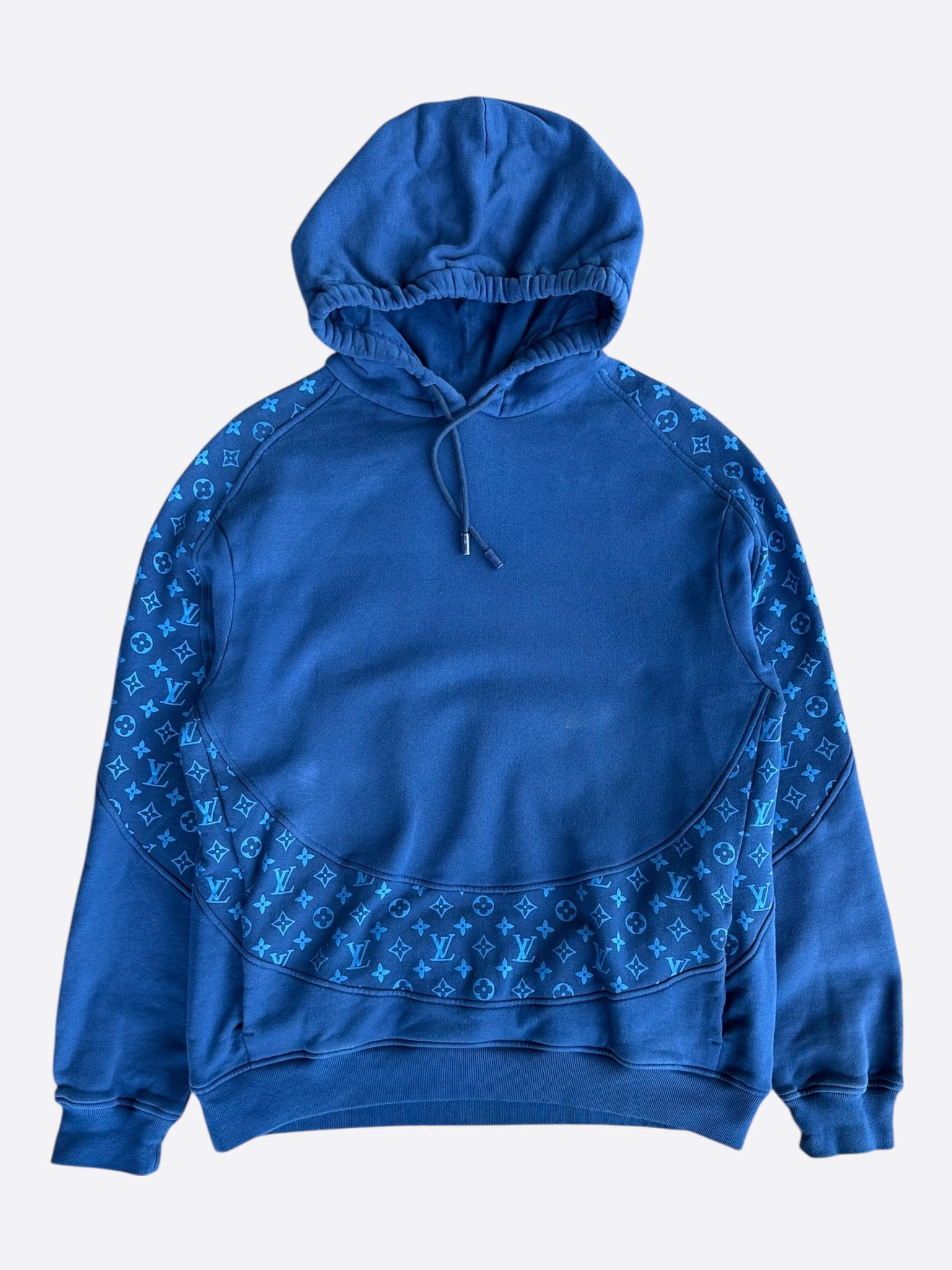 Louis Vuitton Louis Vuitton Blue Circle Cut Monogram Hoodie Size US L / EU 52-54 / 3 - 1 Thumbnail