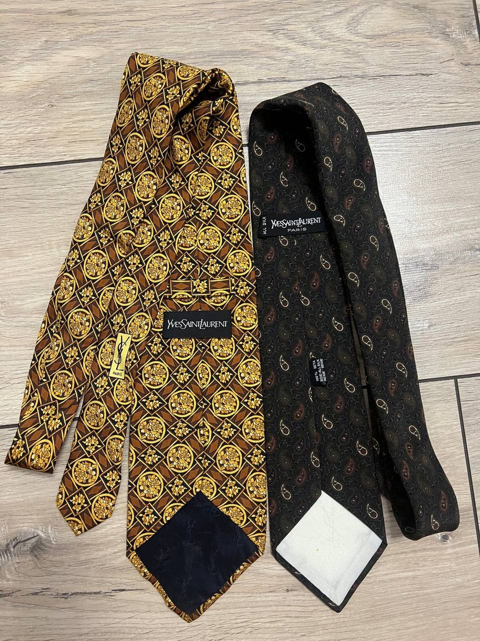 Yves Saint Laurent Lot of 2 YSL Yves Saint Laurent Silk Tie Multicoloured Size ONE SIZE - 5 Thumbnail