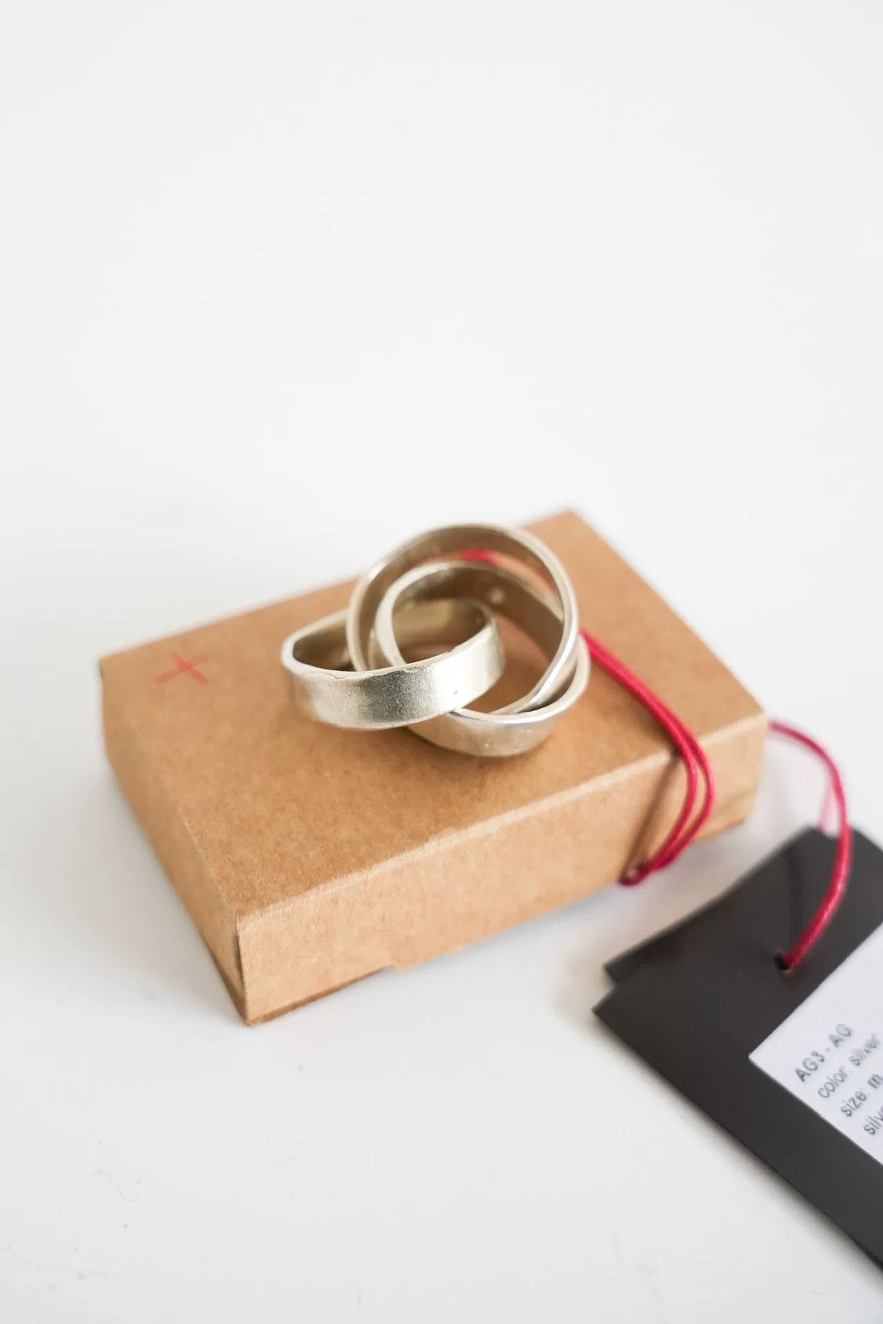 Ma+ M.A+ 22ss Silver Three-Ring Combination Ring Size ONE SIZE - 1 Thumbnail