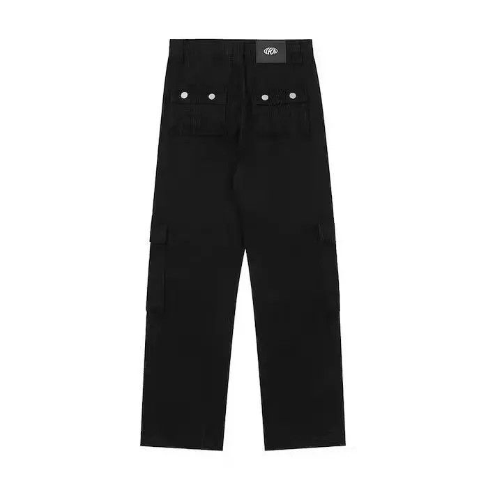 Japanese Brand Black Color Streetwear Y2K Straight Cargo Pant Size US 30 / EU 46 - 3 Thumbnail