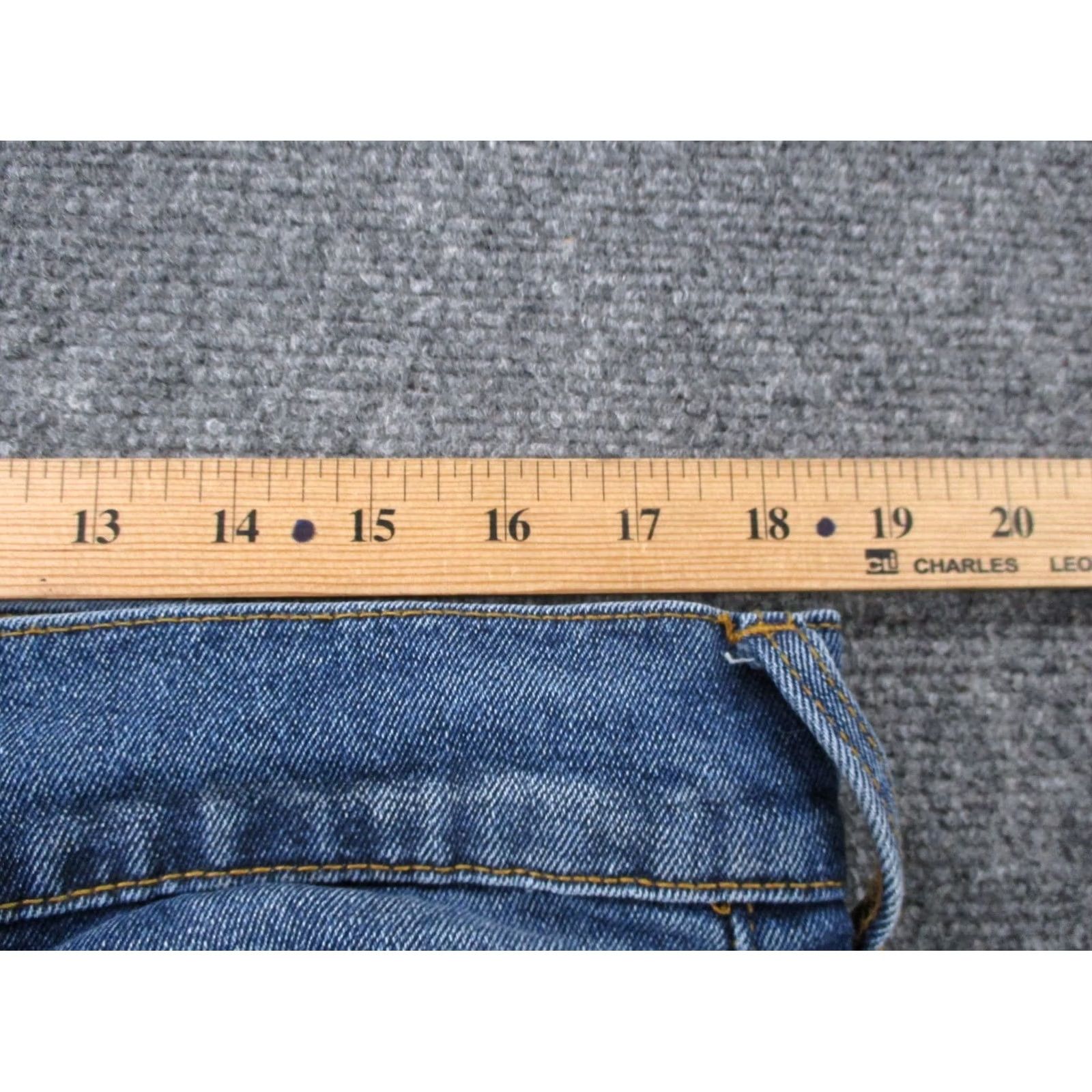 True Religion True Religion Geno Jeans 36 Blue Denim Slim Regular - Mens Jeans, 31 Inseam, Button Zip Closure, Cotton Polyester, Distressed Faded Size US 36 / EU 52 - 6 Thumbnail