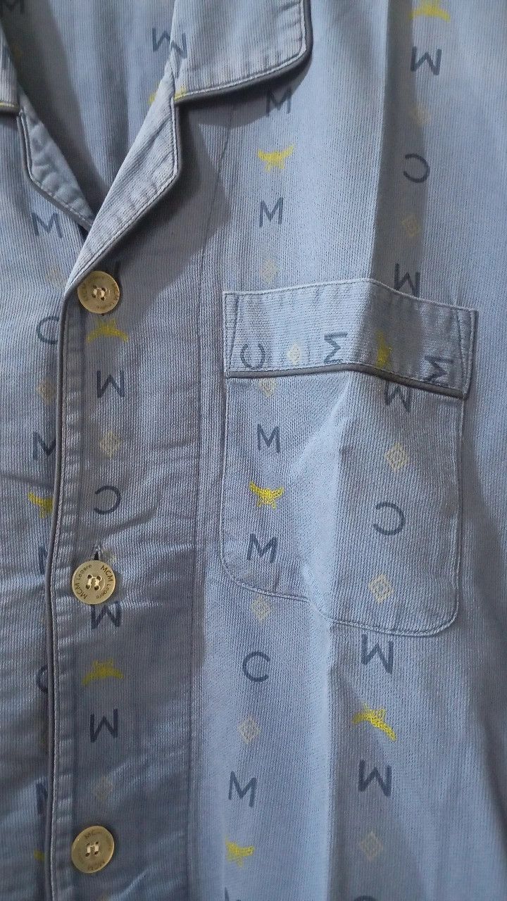 MCM MCM All-Over Logo Overshirt – Rare, Light Blue Pajama Style Size US L / EU 52-54 / 3 - 2 Thumbnail